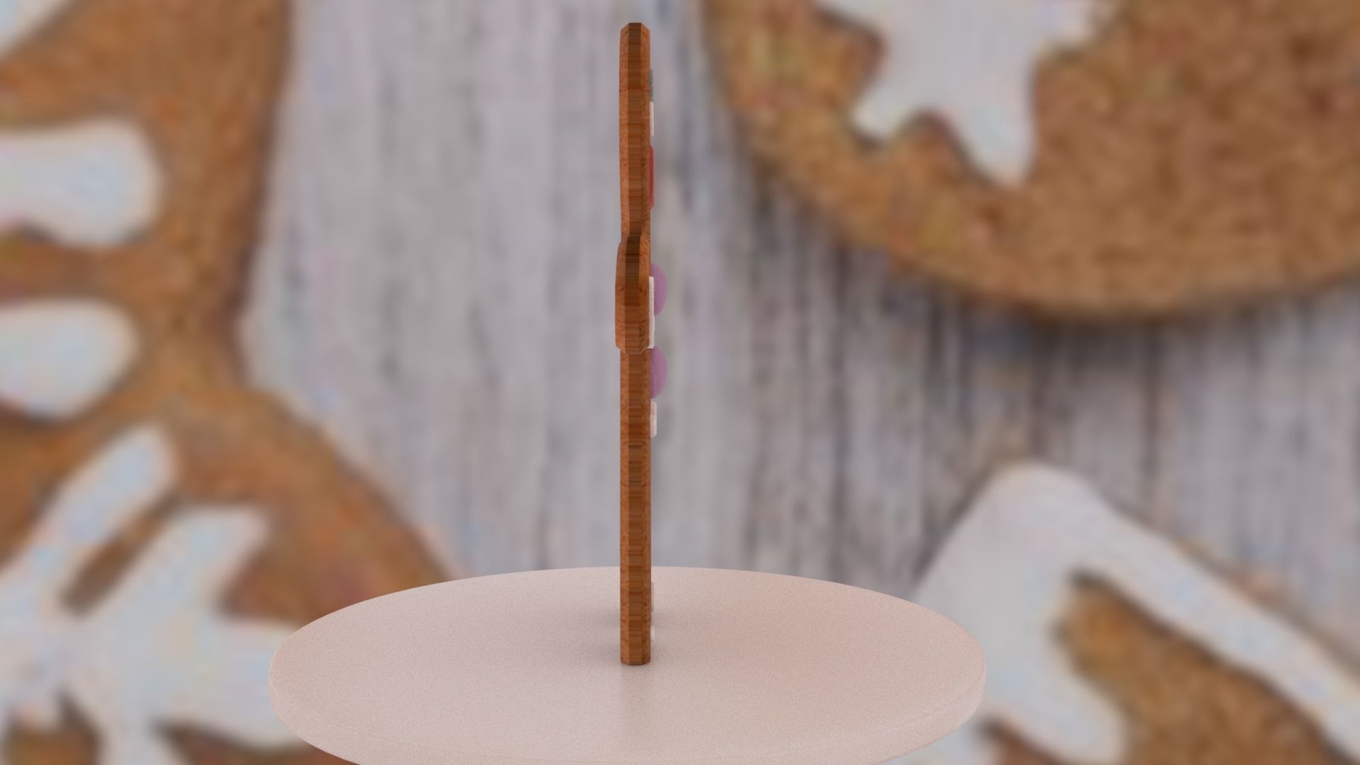 Christmas Gingerbread Man Low-poly 3D model_13