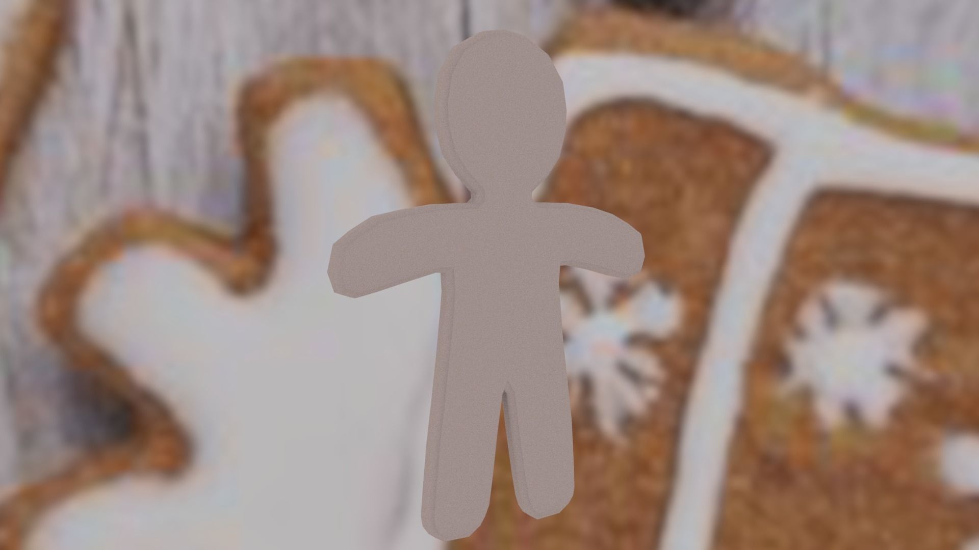 Christmas Gingerbread Man Low-poly 3D model_31