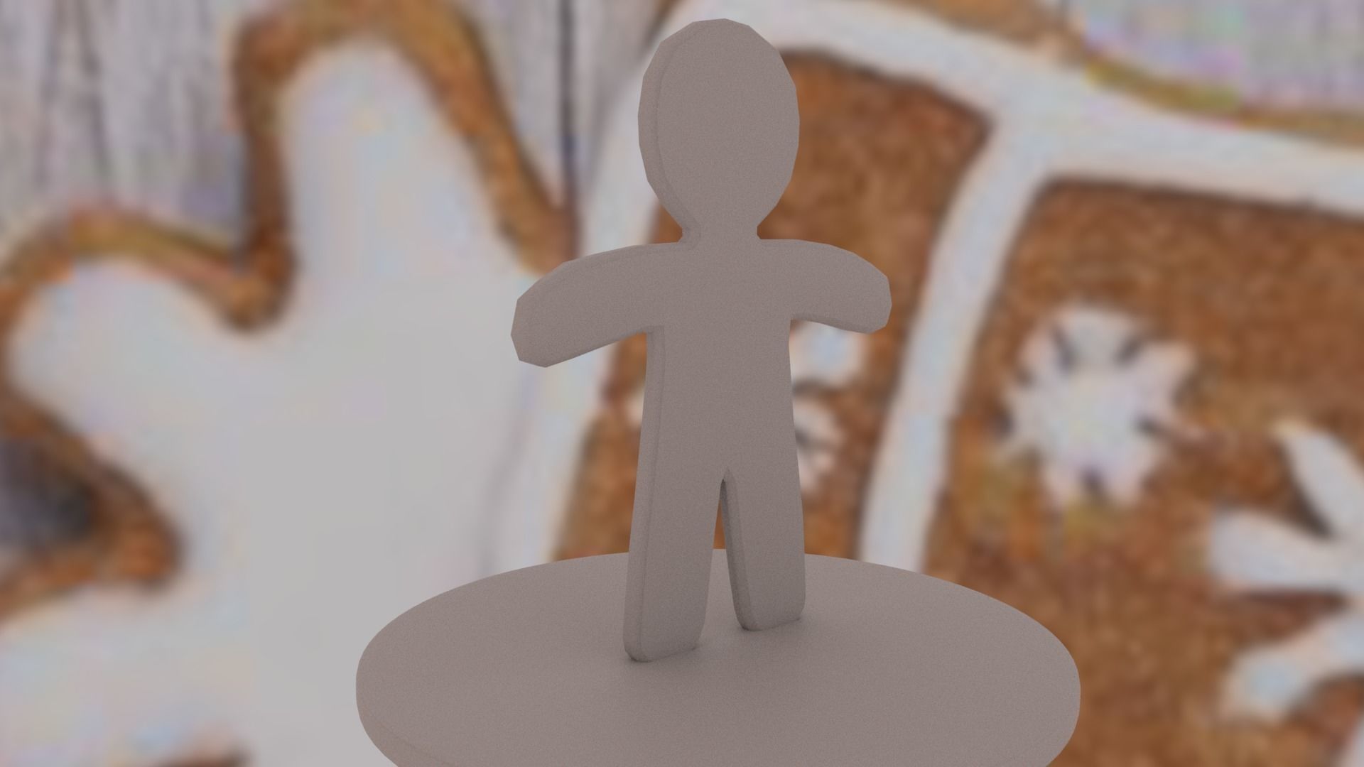 Christmas Gingerbread Man Low-poly 3D model_22