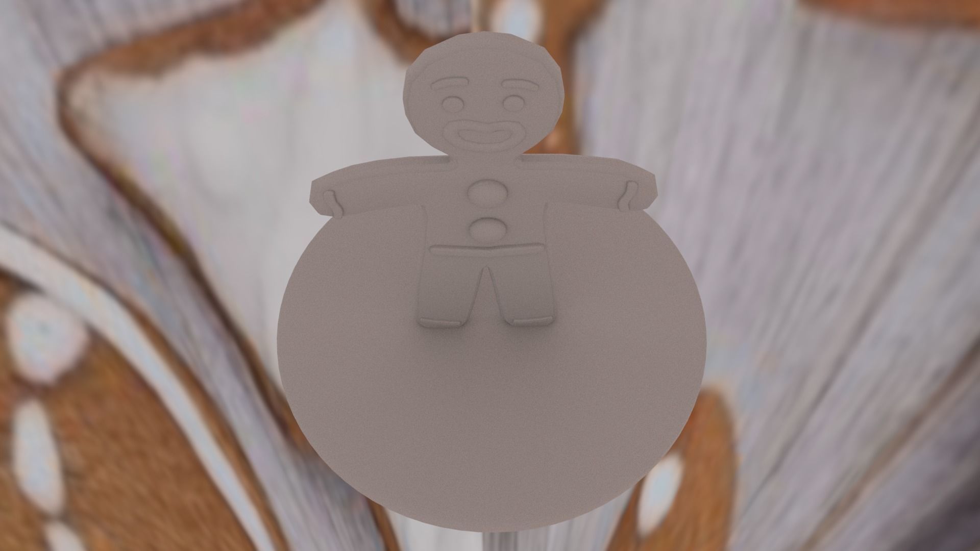 Christmas Gingerbread Man Low-poly 3D model_36