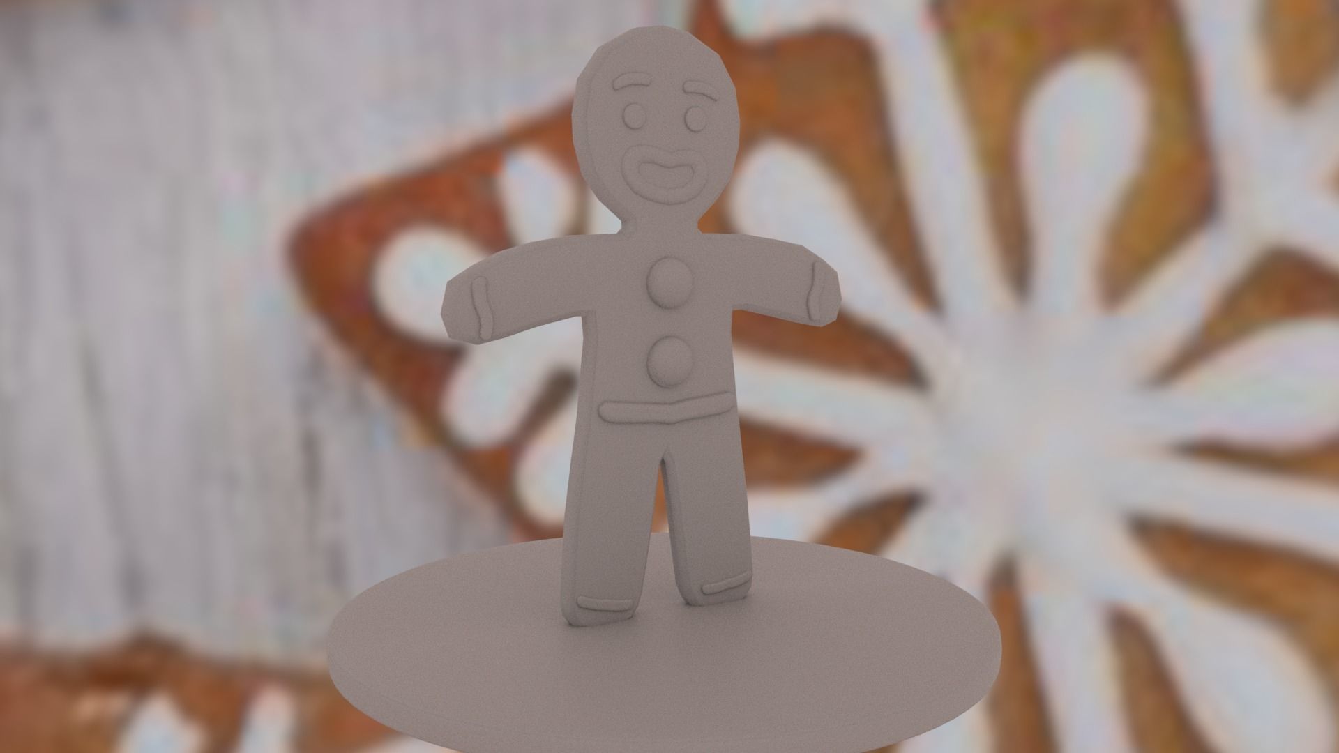 Christmas Gingerbread Man Low-poly 3D model_41