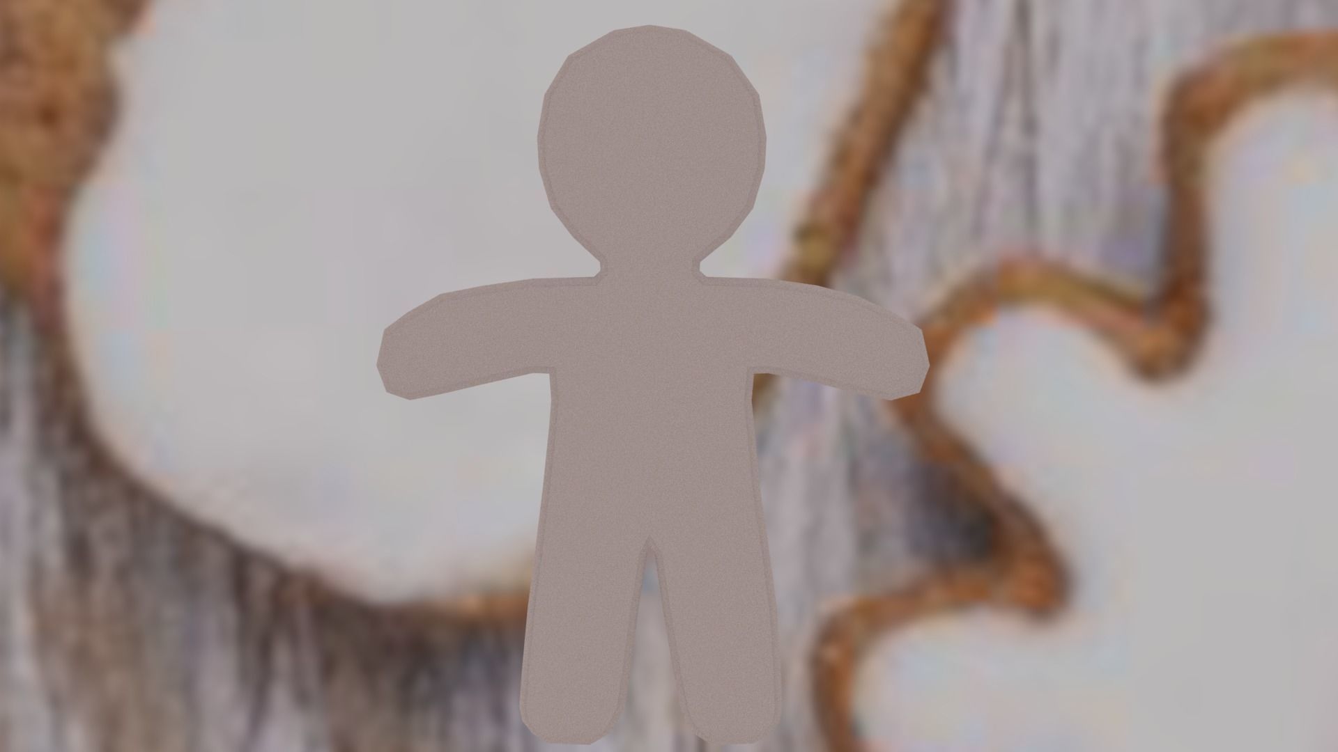 Christmas Gingerbread Man Low-poly 3D model_27