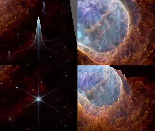 Low Res James webb deep sky object 3d software analysis Free 3D print model