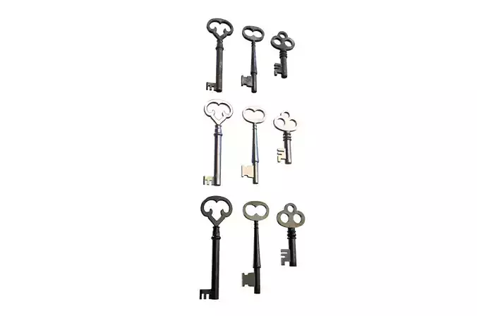 Keys Pack Low-poly 3D model