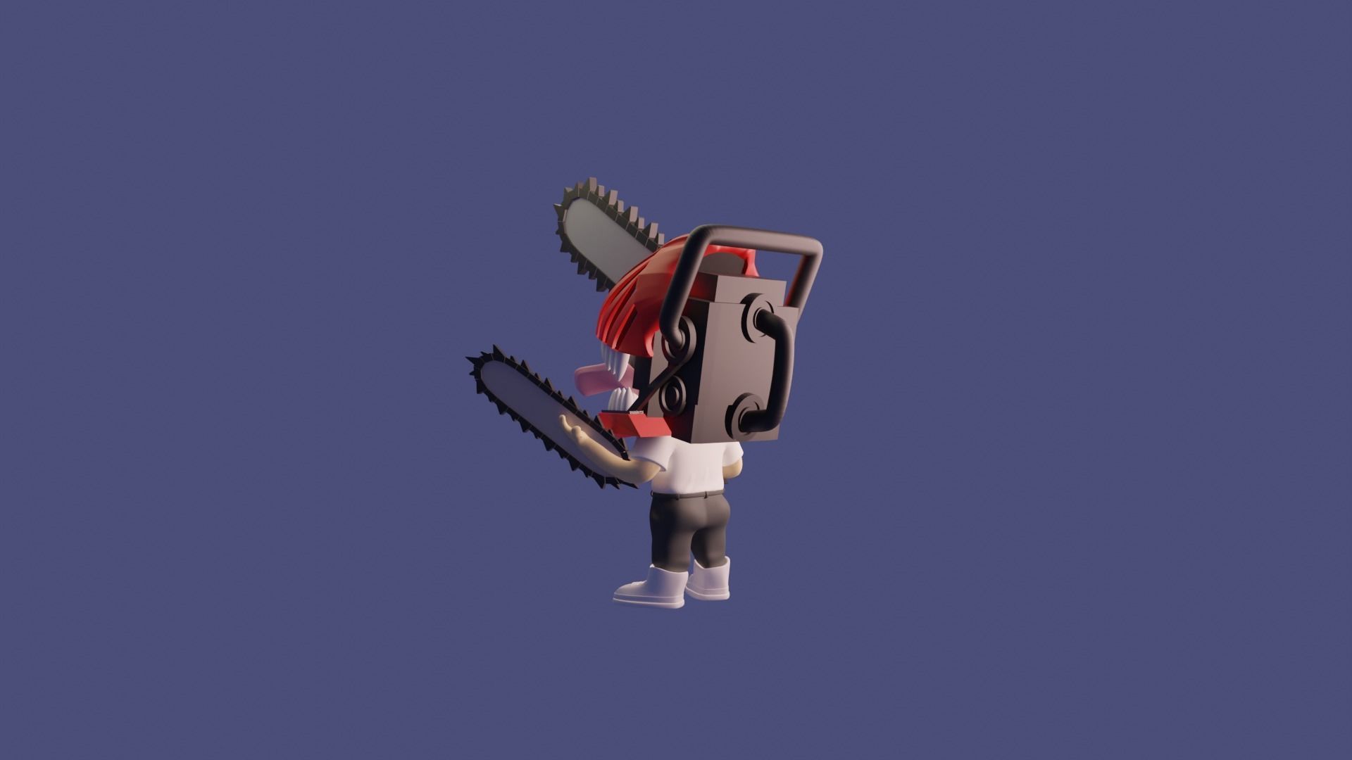 Denji chainsawman statue 3D print 3D print model_4