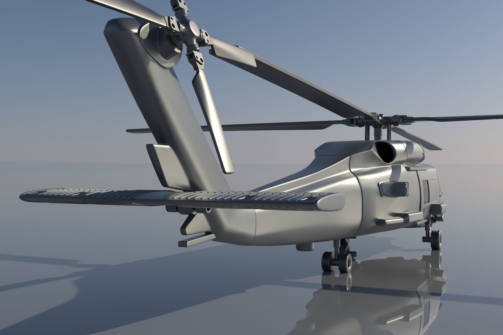 MH-60R blackhawk helicopter 3D print model_4