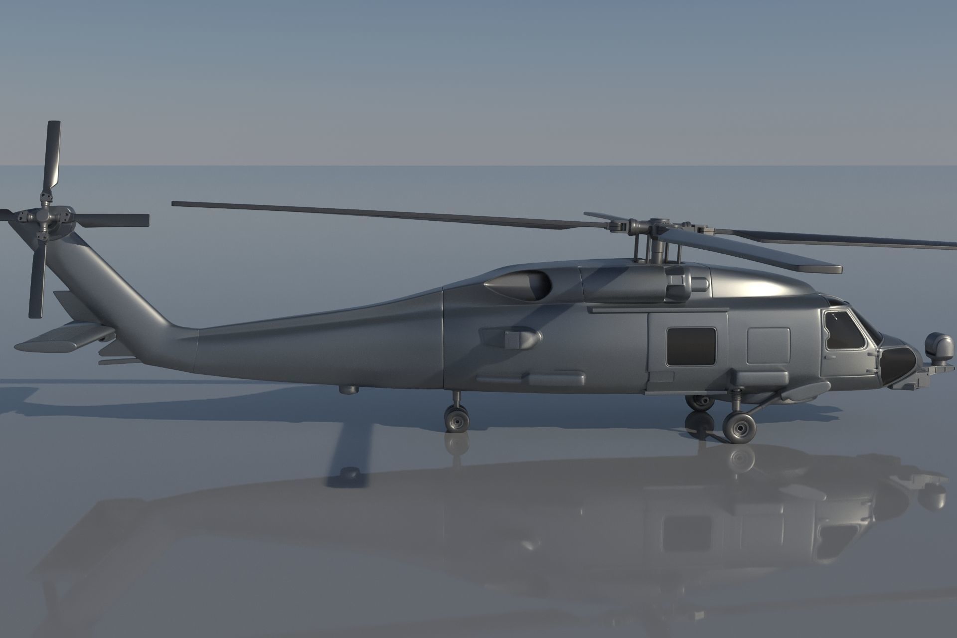 MH-60R blackhawk helicopter 3D print model_5