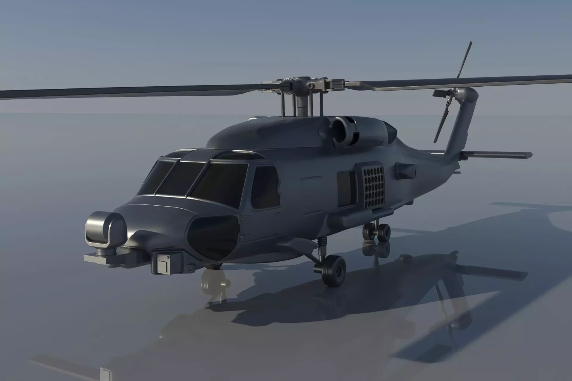 MH-60R blackhawk helicopter 3D print model_0