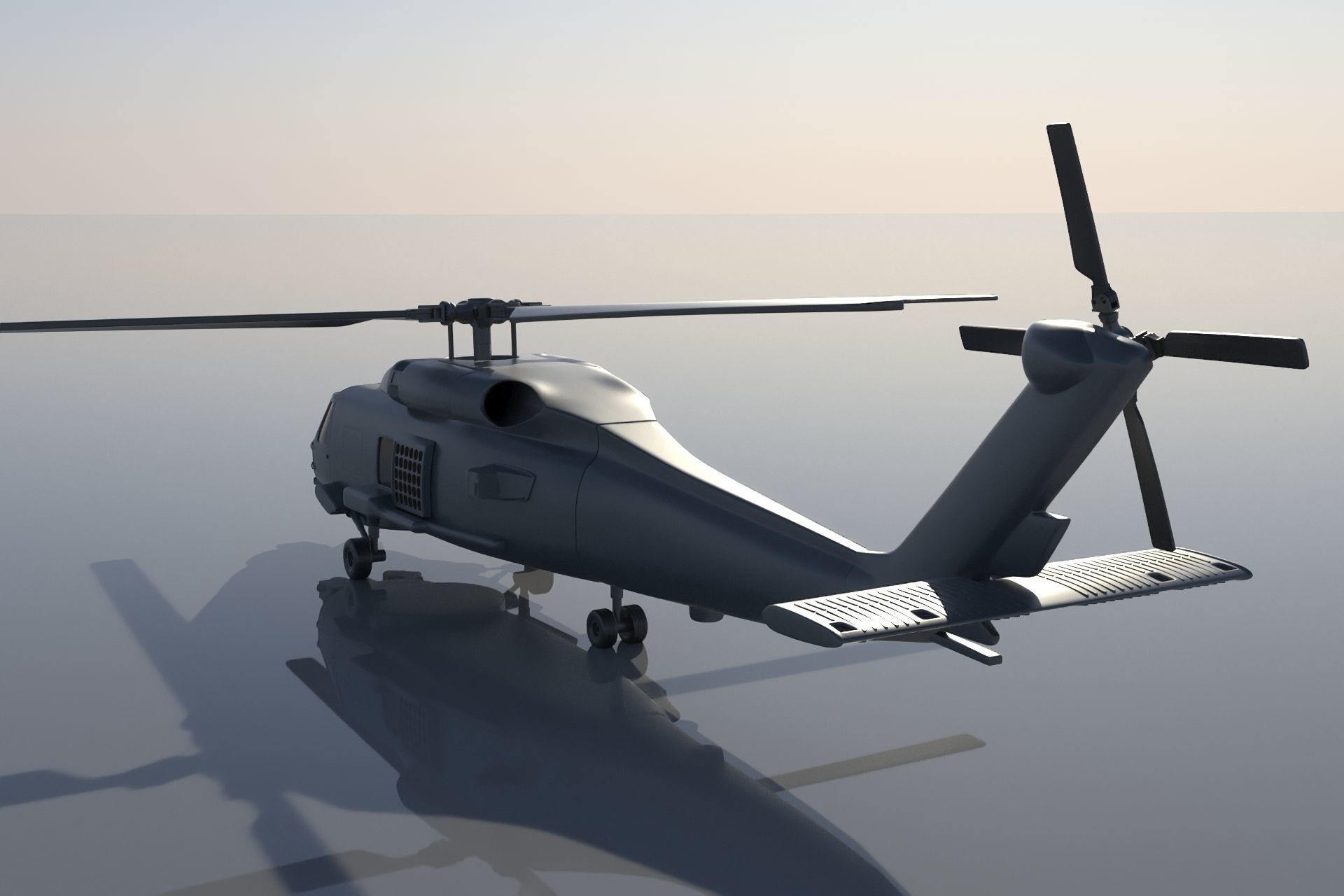 MH-60R blackhawk helicopter 3D print model_2