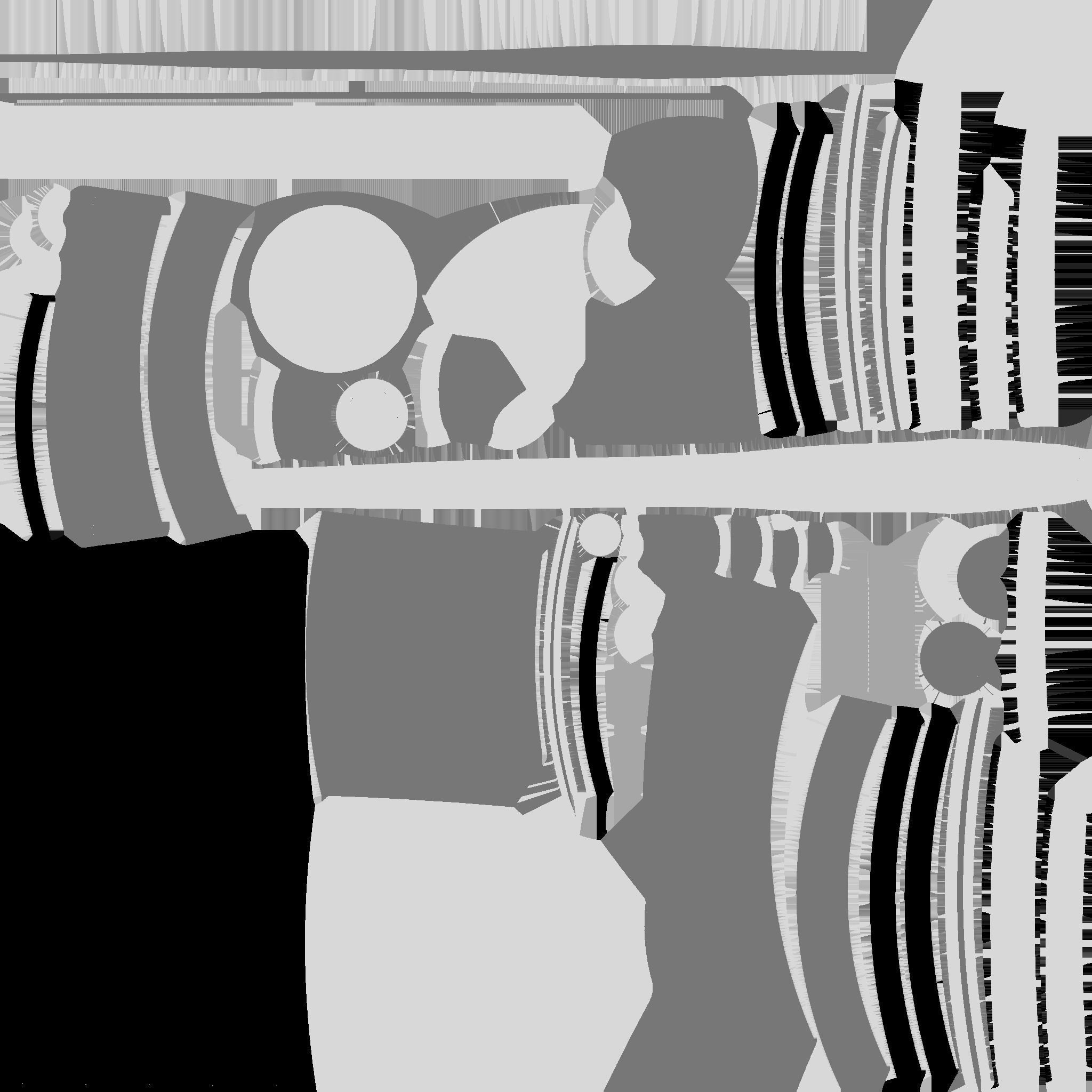 SciFi War Lance A09 Black Camo - Sci Fi Weapon Design Low-poly 3D model_24