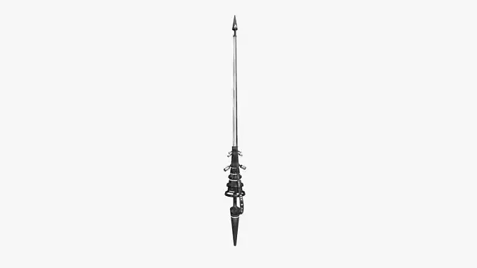 SciFi War Lance A09 Black Camo - Sci Fi Weapon Design Low-poly 3D model