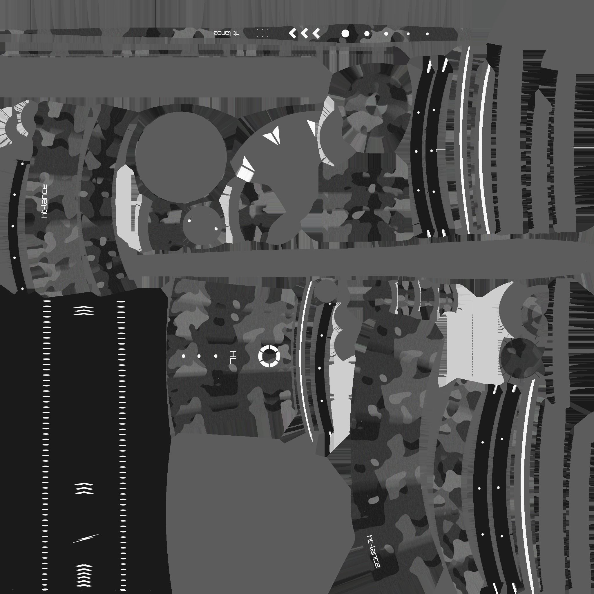 SciFi War Lance A09 Black Camo - Sci Fi Weapon Design Low-poly 3D model_21