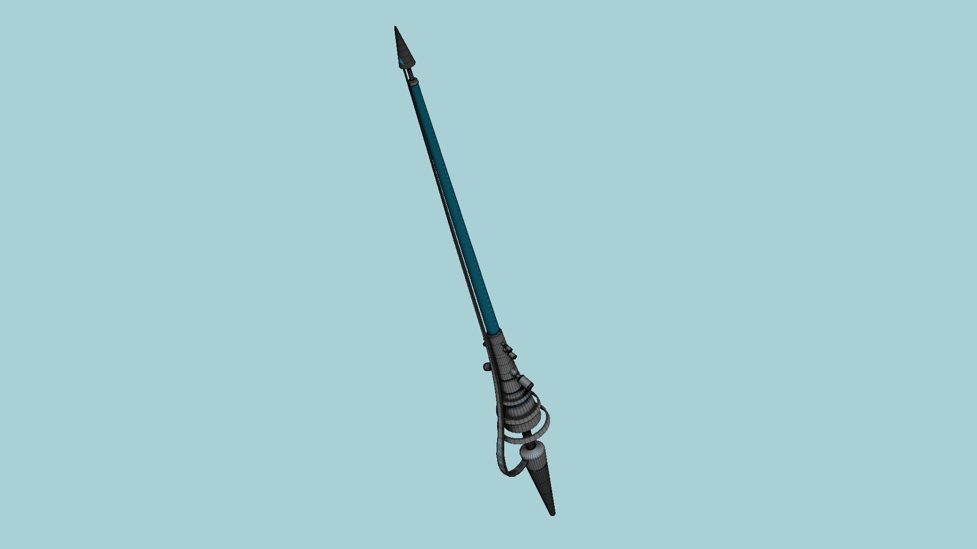 SciFi War Lance A10 Metal - Sci Fi Weapon Design Low-poly 3D model_6
