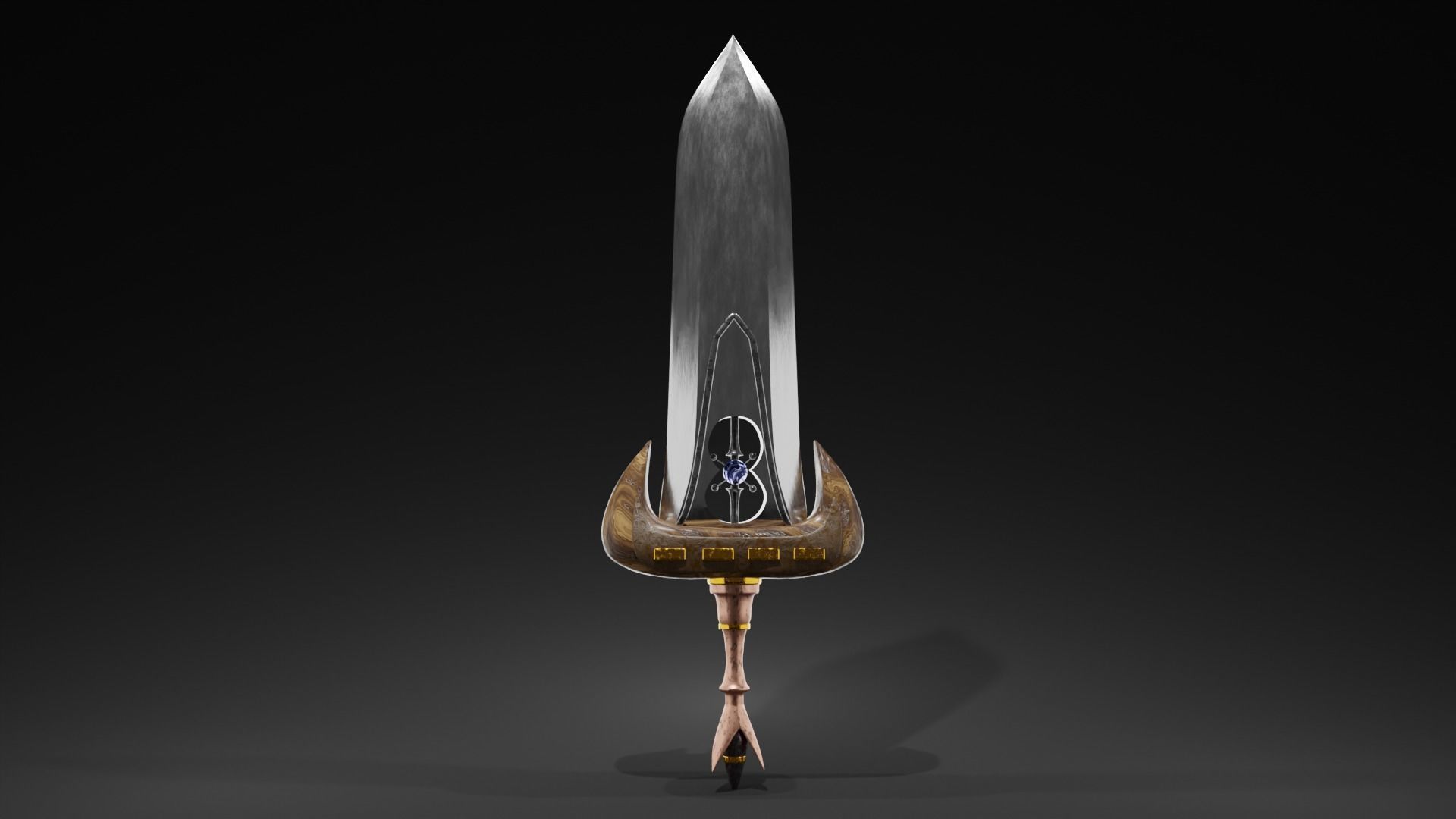 10 Unique Swords pack Low-poly 3D model_2