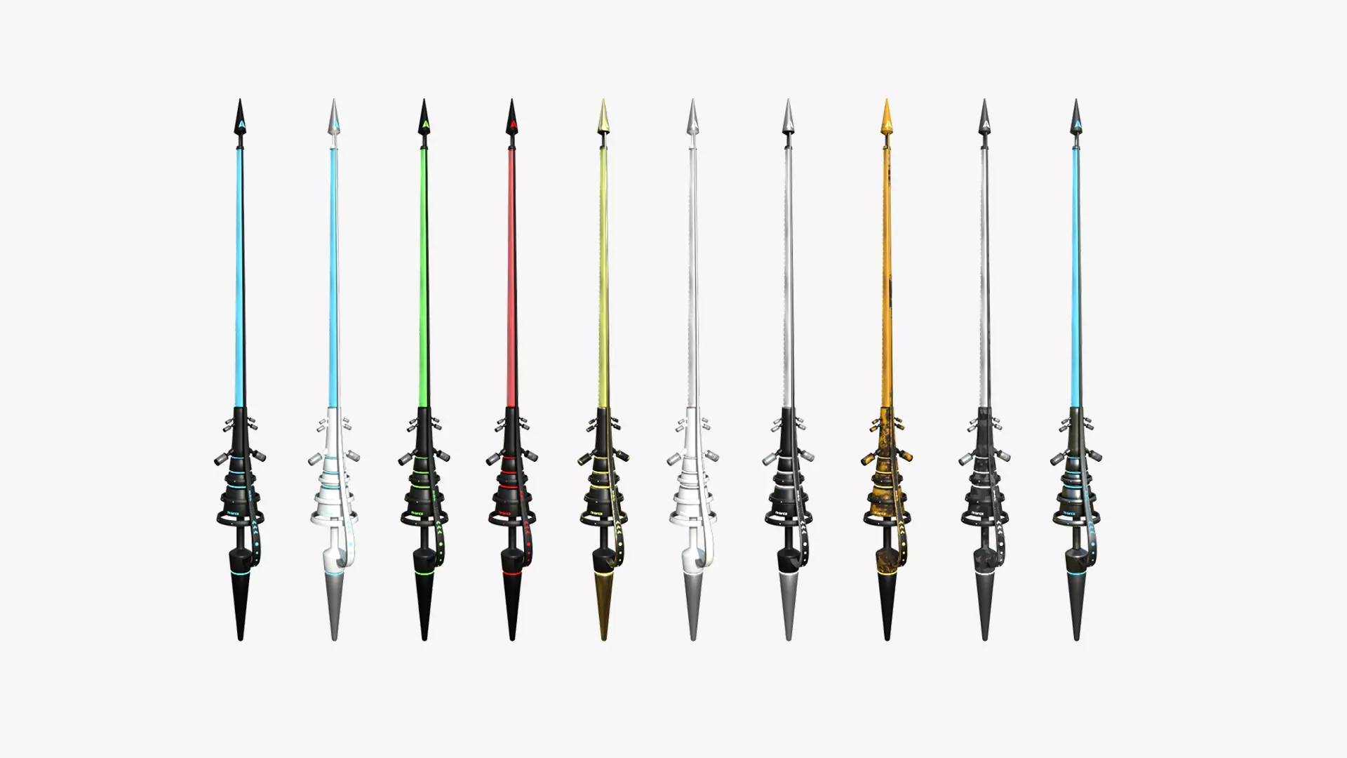 10 SciFi War Lances A Collection - Sci Fi Weapon Design _0