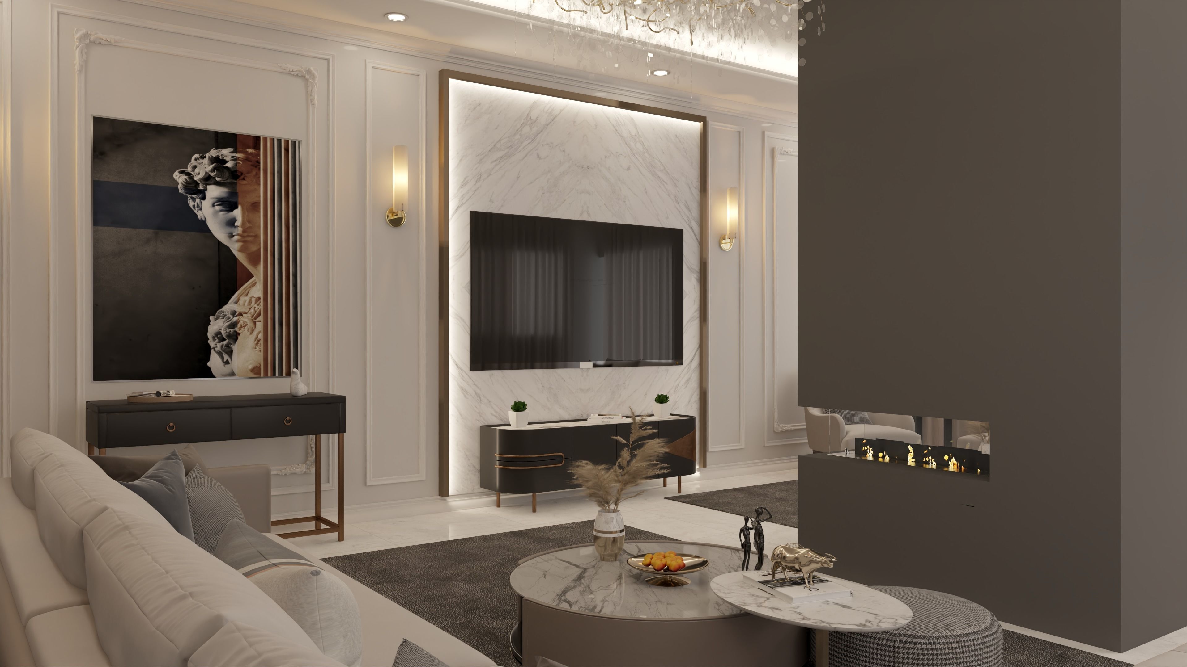 Interior Living Room  3D model_4