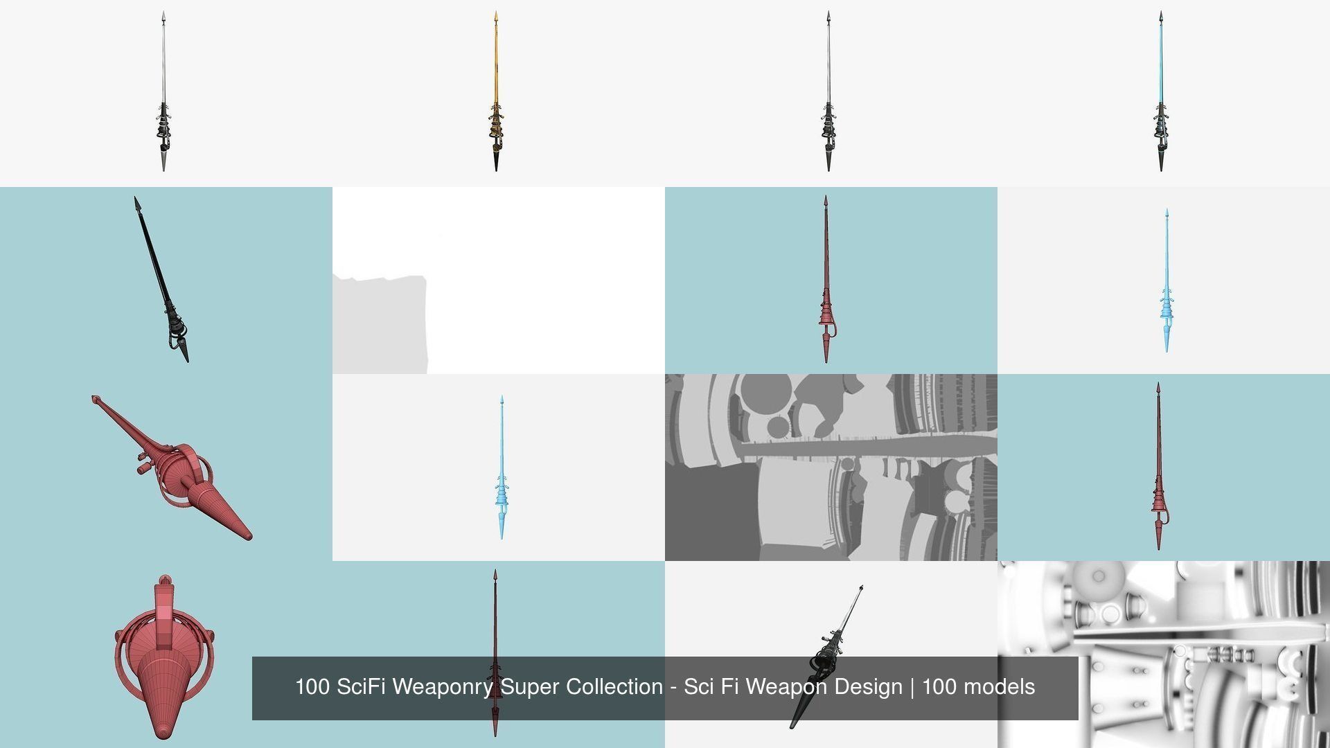 100 SciFi Weaponry Super Collection - Sci Fi Weapon Design _13