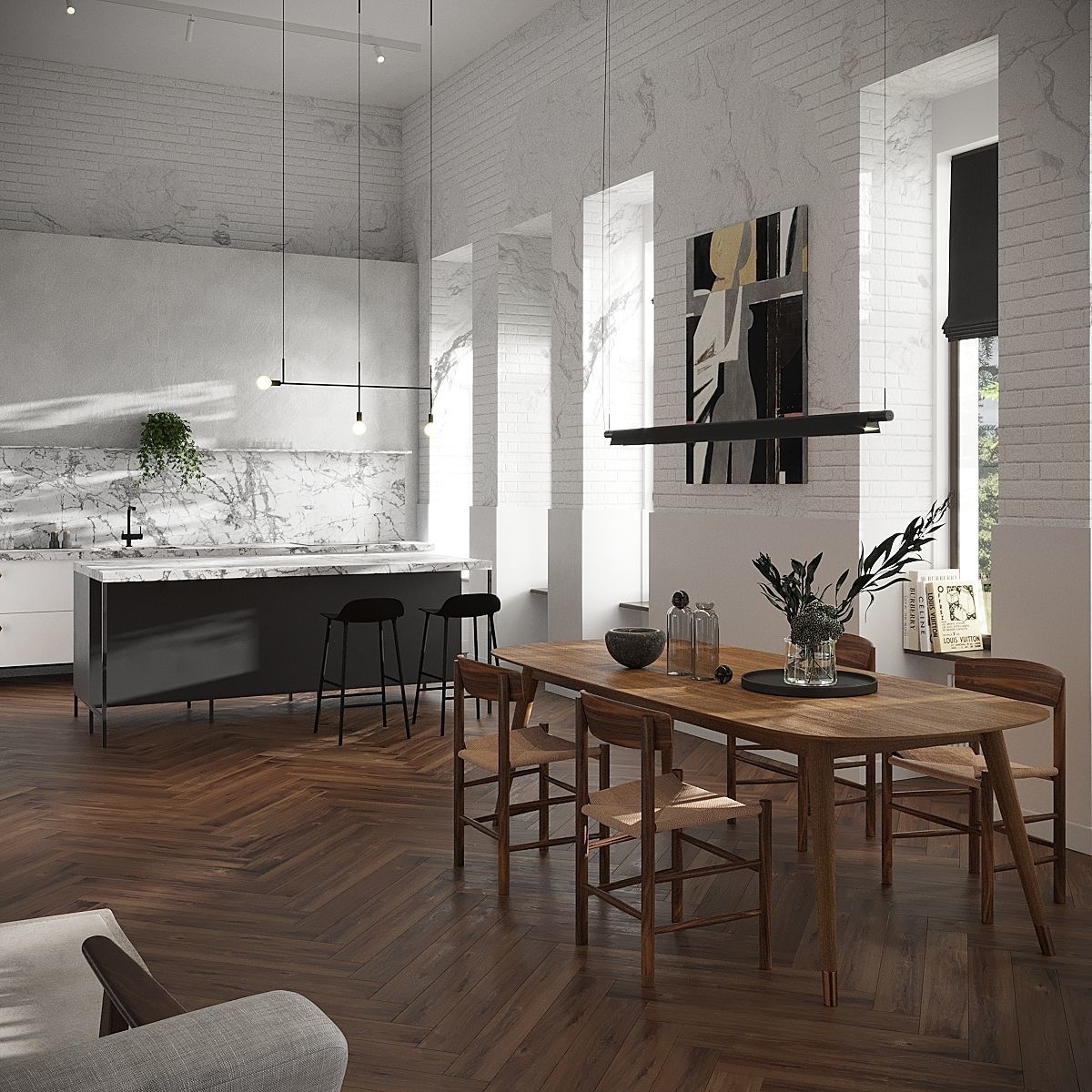 Modern residential interior 02 3D model_2