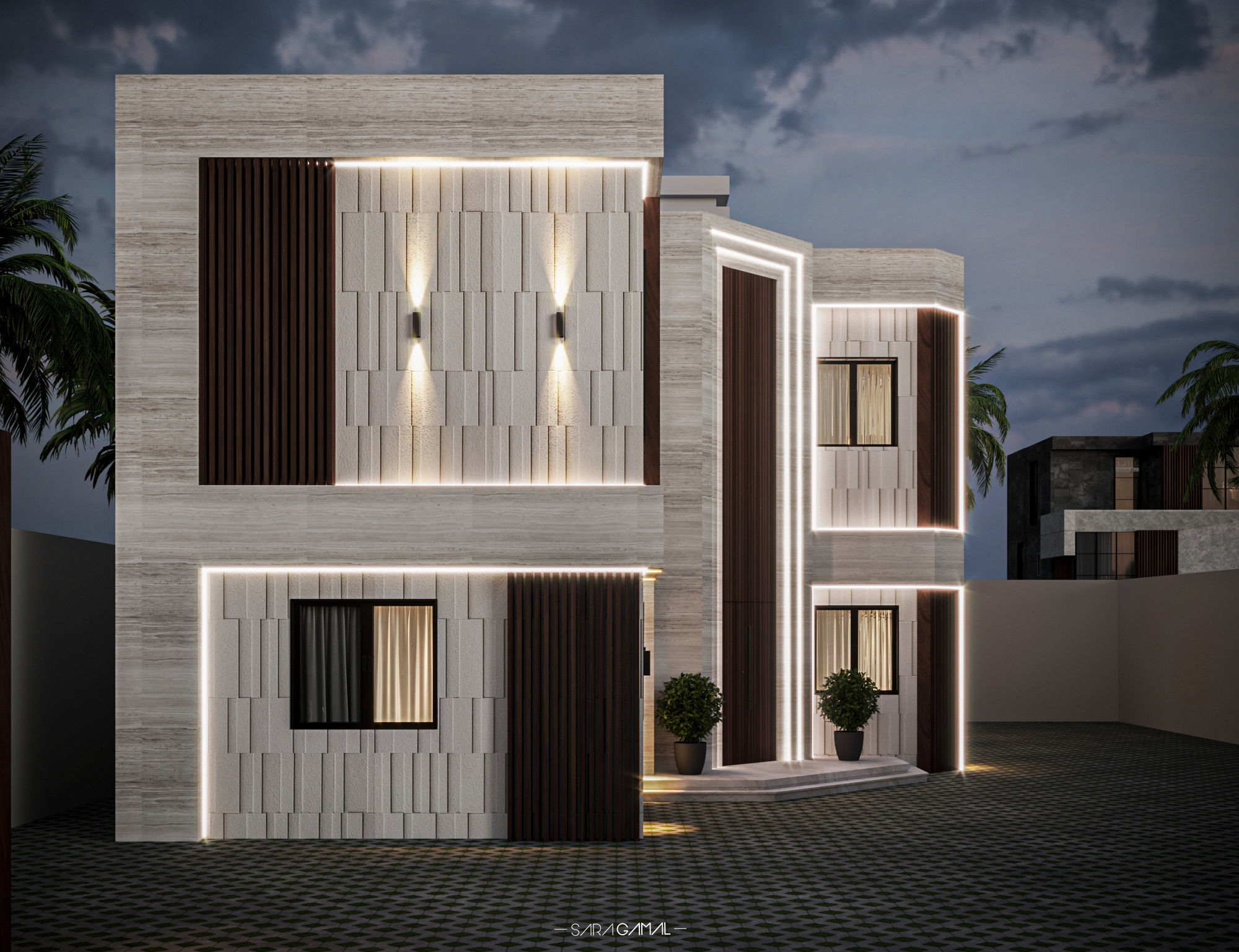 02 Modern Villa 3D model_4