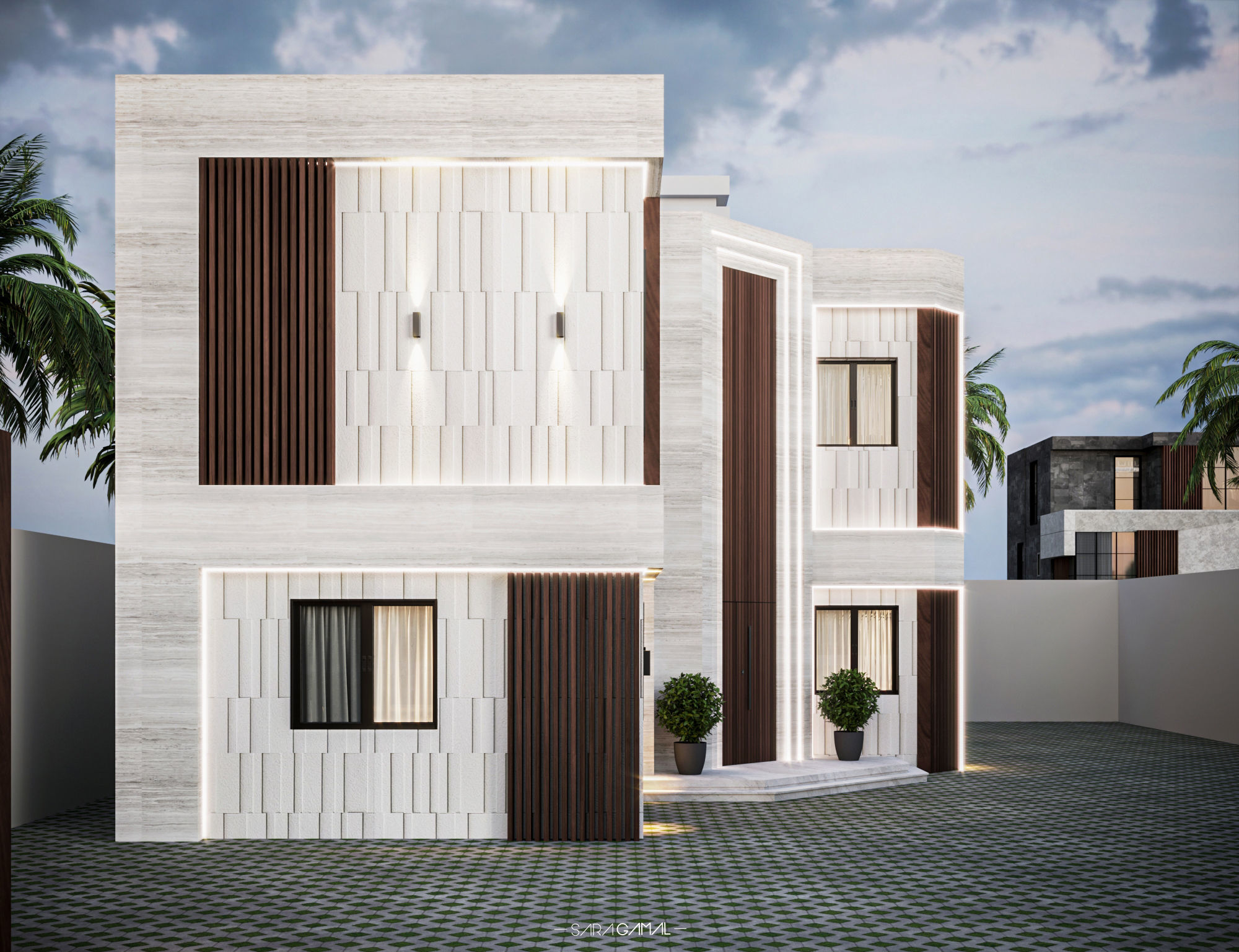 02 Modern Villa 3D model_3