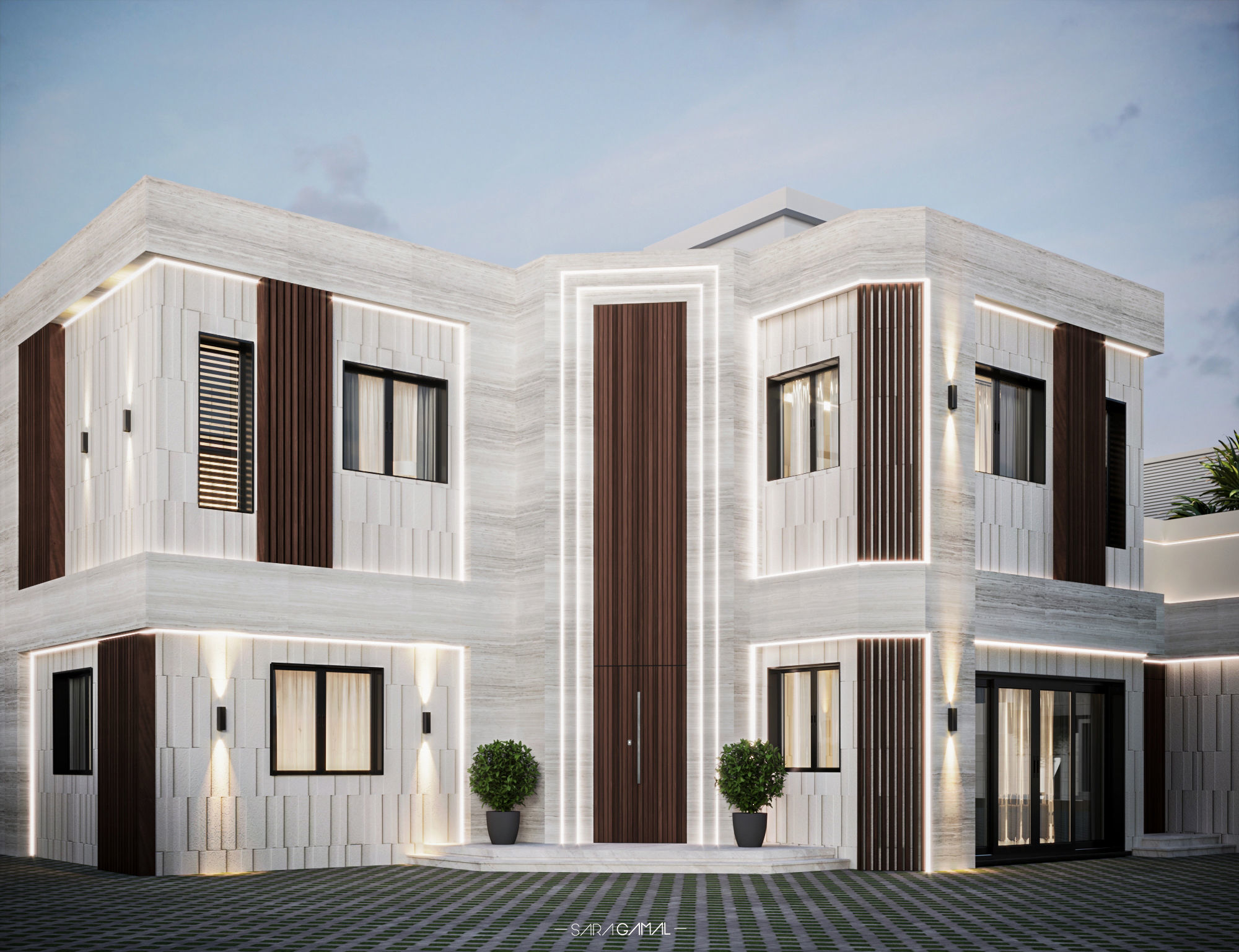 02 Modern Villa 3D model_6