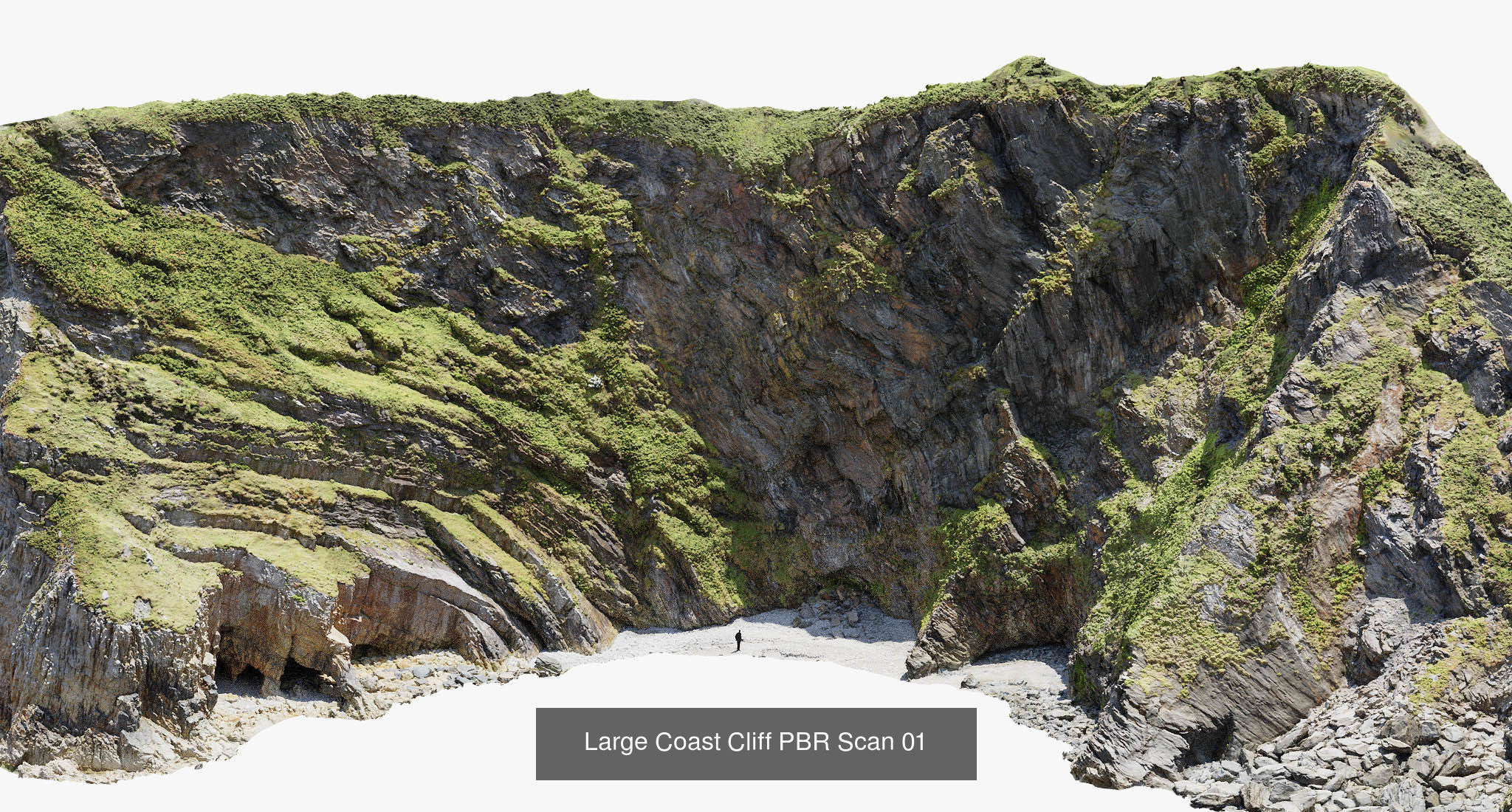 Atlantic Ocean Cliffs Coast Line Scan PBR 3D Model Collection_14