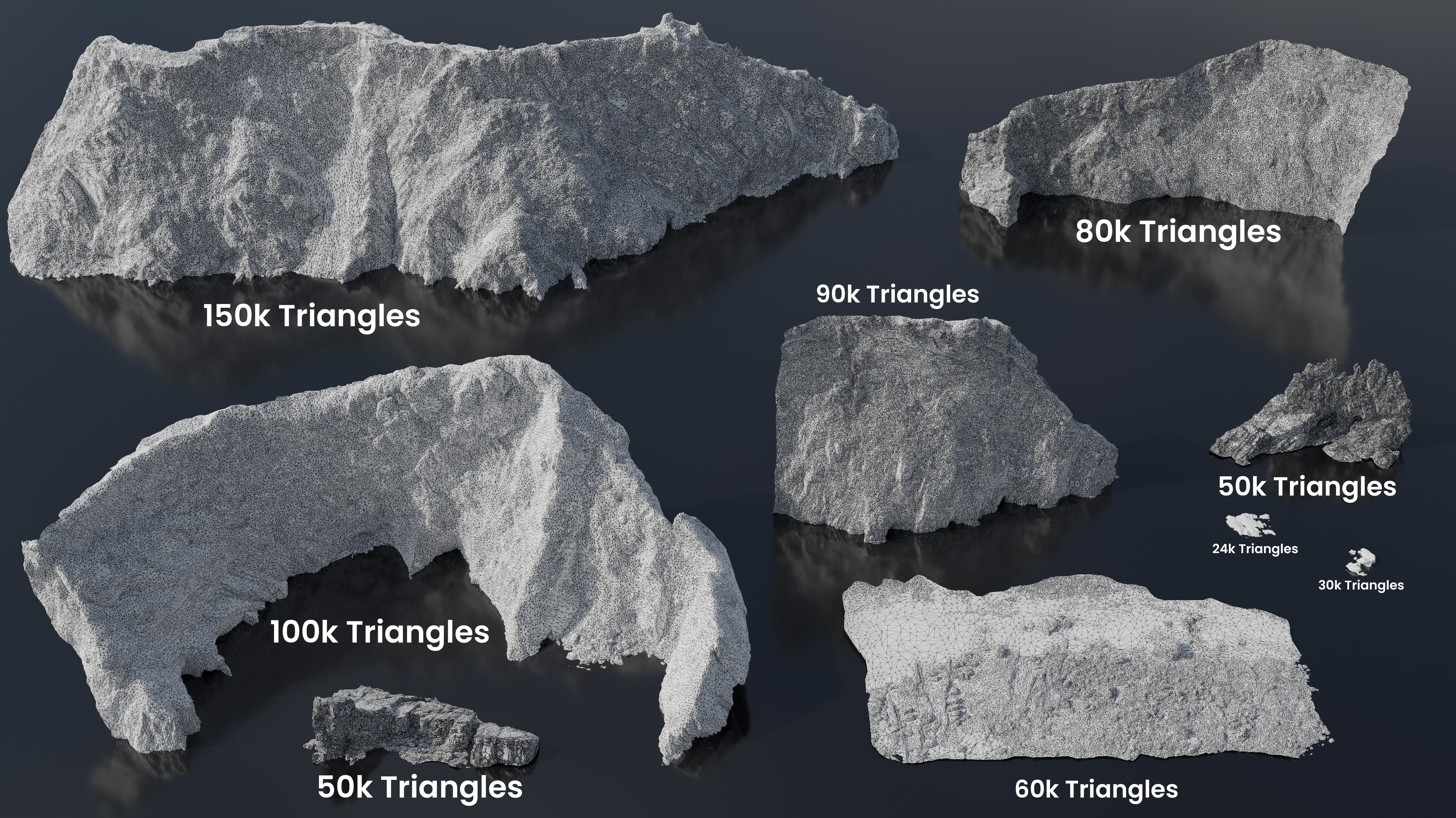 Atlantic Ocean Cliffs Coast Line Scan PBR 3D Model Collection_4
