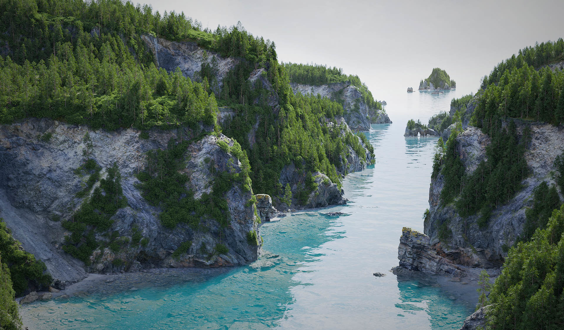 Atlantic Ocean Cliffs Coast Line Scan PBR 3D Model Collection_27