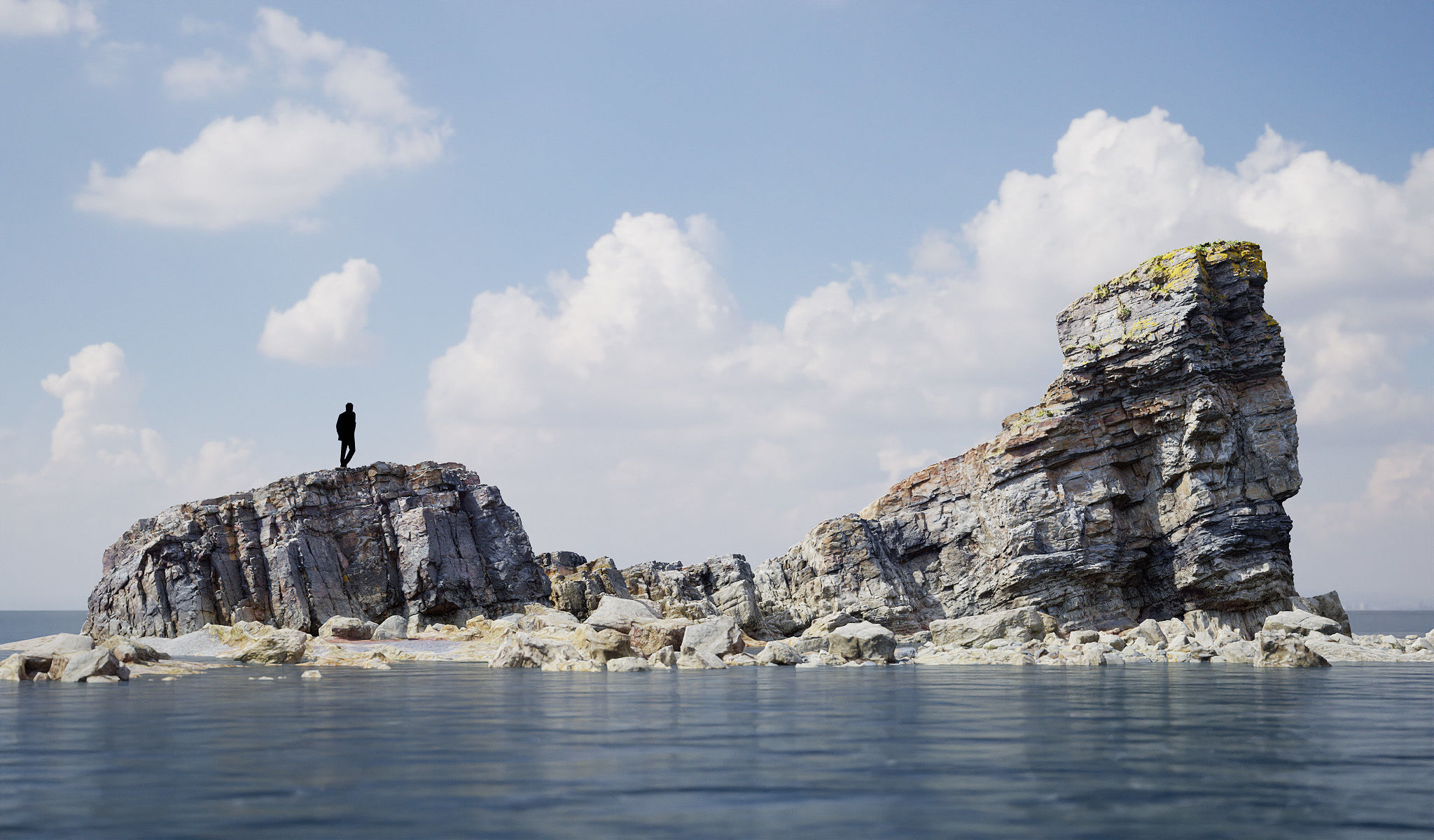 Atlantic Ocean Cliffs Coast Line Scan PBR 3D Model Collection_7