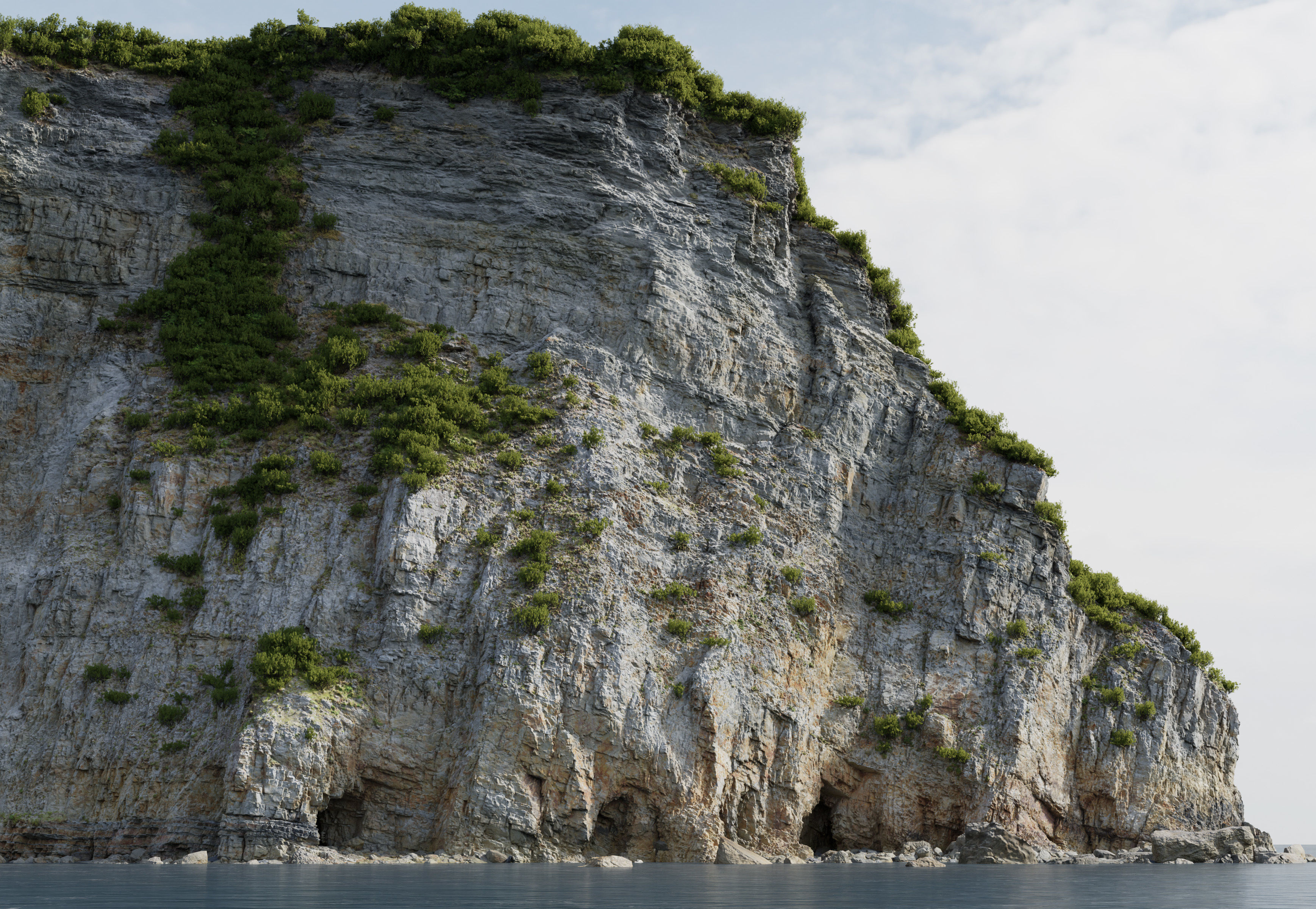 Atlantic Ocean Cliffs Coast Line Scan PBR 3D Model Collection_26