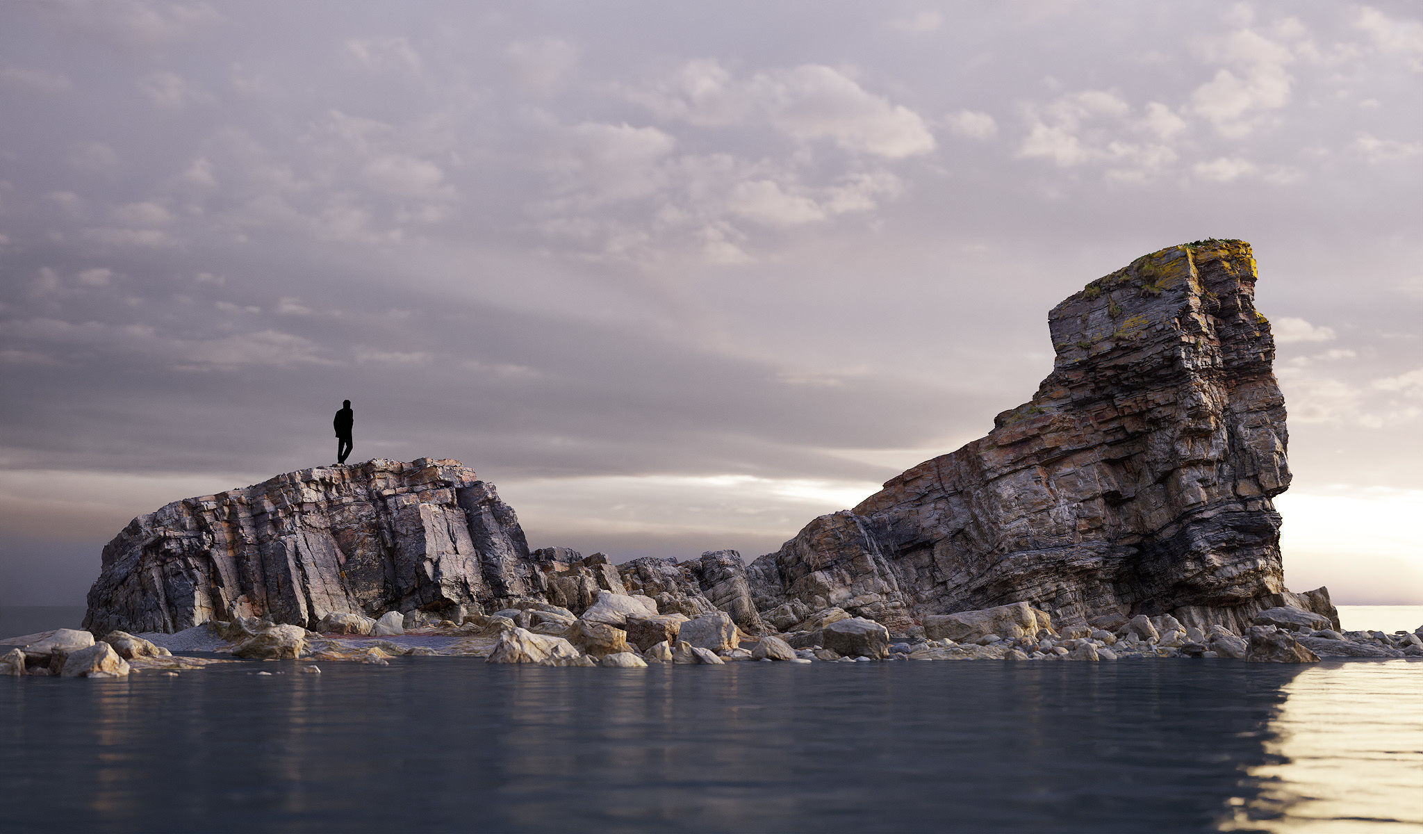 Atlantic Ocean Cliffs Coast Line Scan PBR 3D Model Collection_22