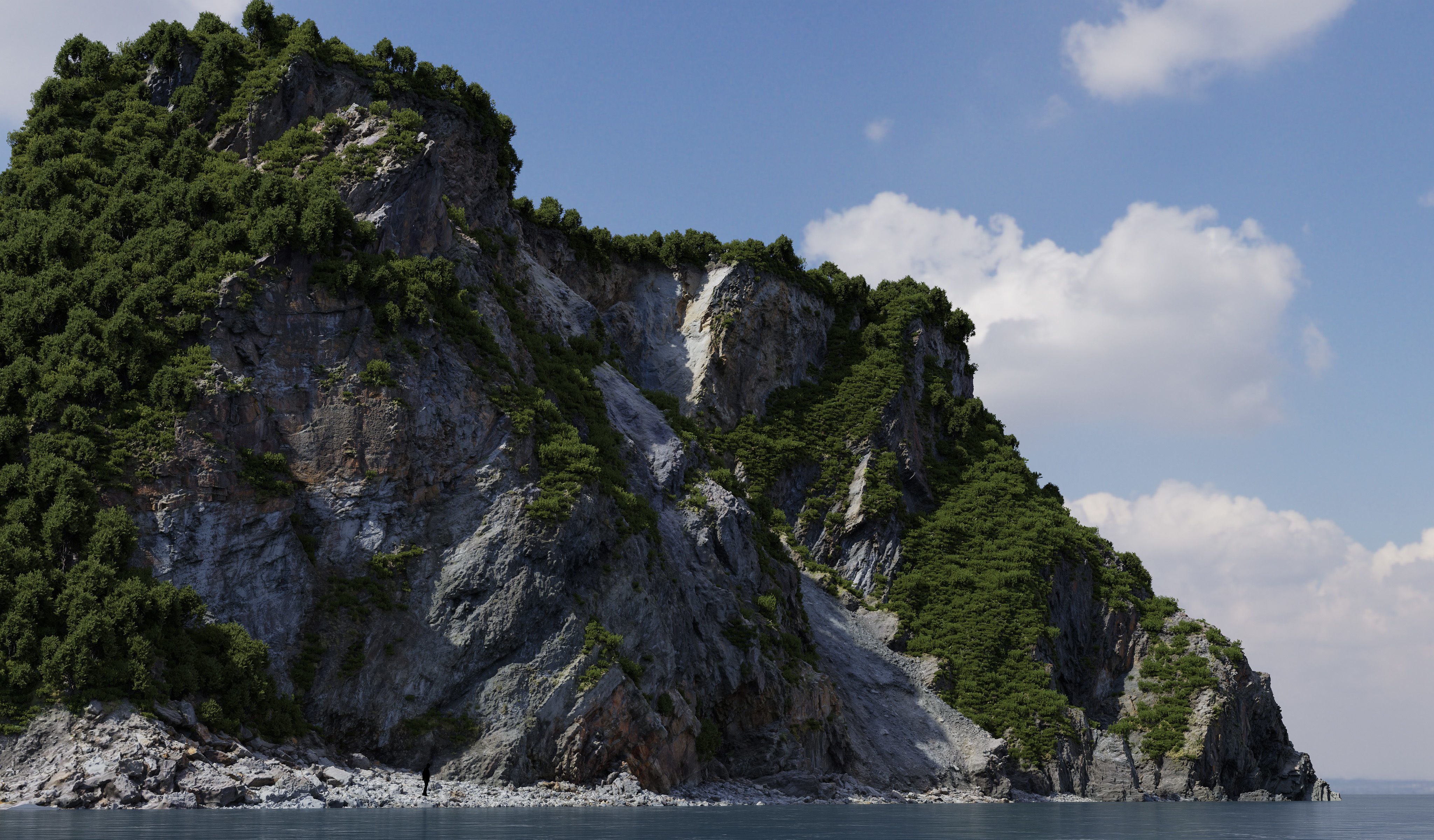 Atlantic Ocean Cliffs Coast Line Scan PBR 3D Model Collection_15