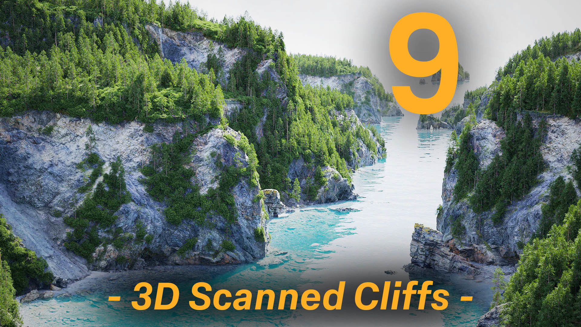 Atlantic Ocean Cliffs Coast Line Scan PBR 3D Model Collection_0