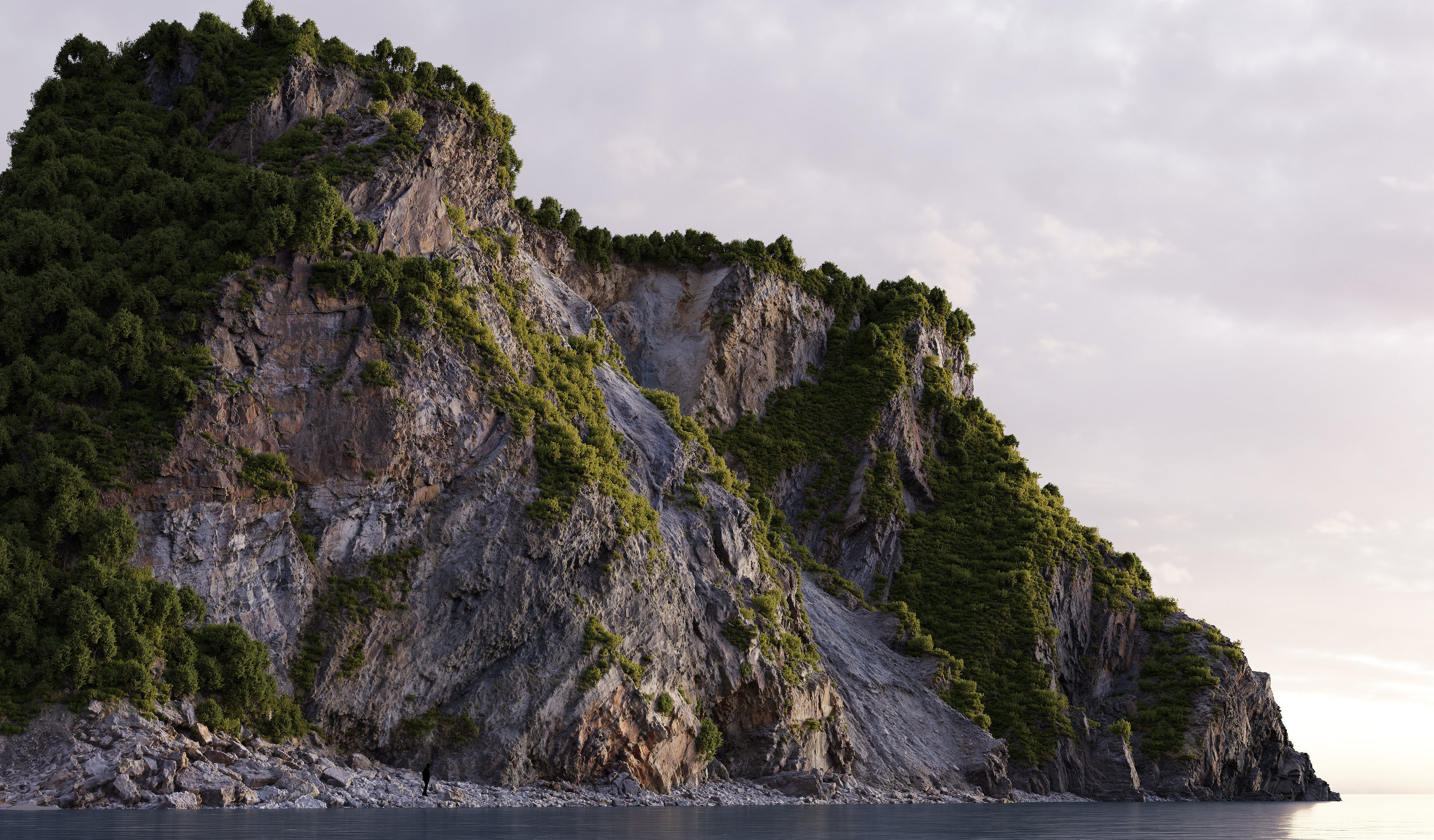 Atlantic Ocean Cliffs Coast Line Scan PBR 3D Model Collection_25