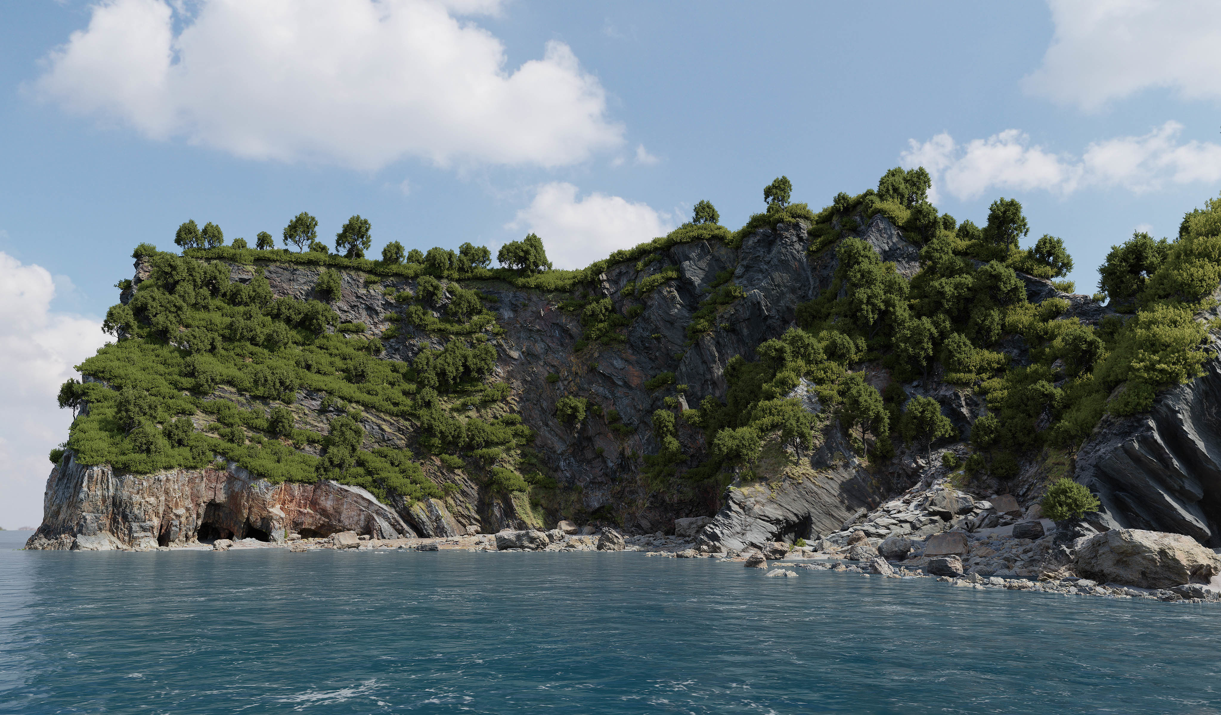 Atlantic Ocean Cliffs Coast Line Scan PBR 3D Model Collection_13
