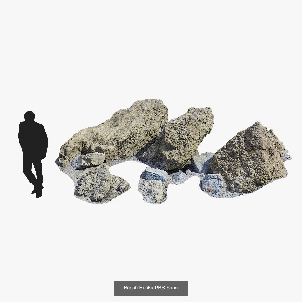 Atlantic Ocean Cliffs Coast Line Scan PBR 3D Model Collection_19