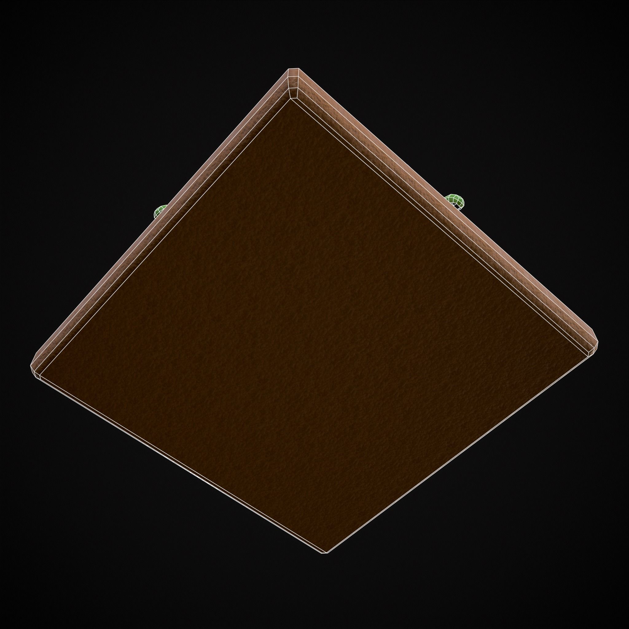 Square Present Christmas Cookie Low-poly 3D model_22