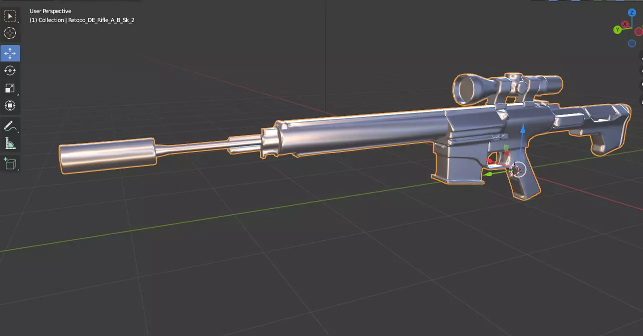  Fantasy Sci Fi Gun For Your Games Free low-poly 3D model_0