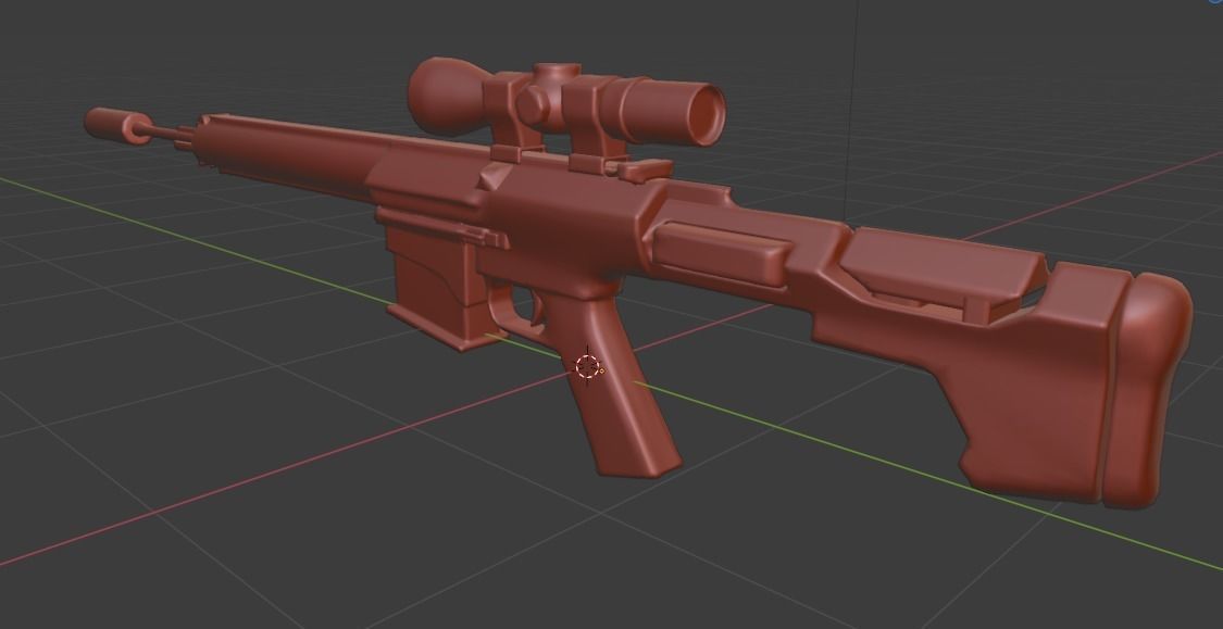  Fantasy Sci Fi Gun For Your Games Free low-poly 3D model_3