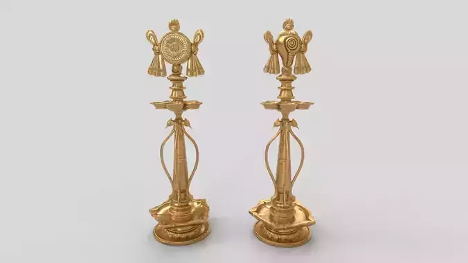 oil lamp shanku chakra balaji 