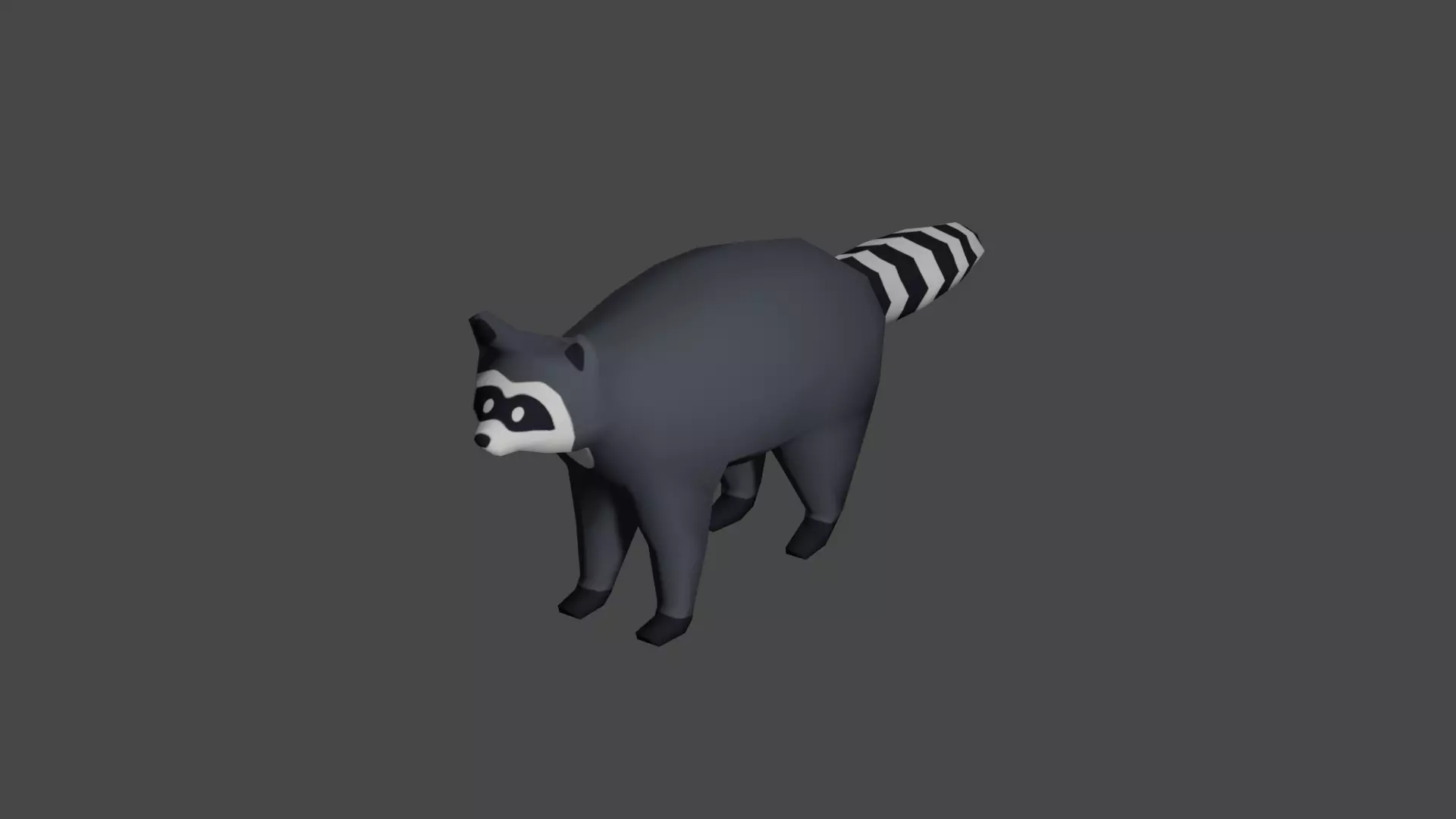 Low poly raccoon Free low-poly 3D model
