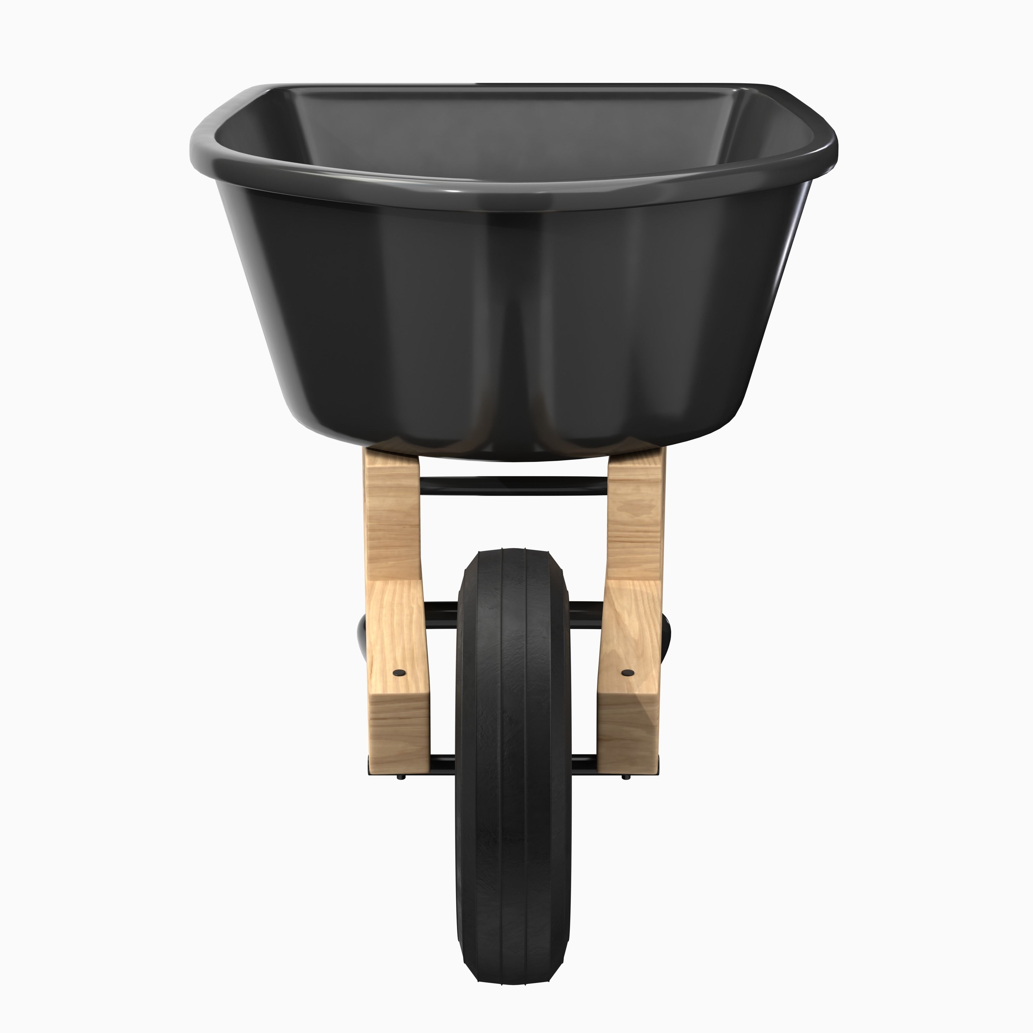 Wheel Barrow Black 3D model_4