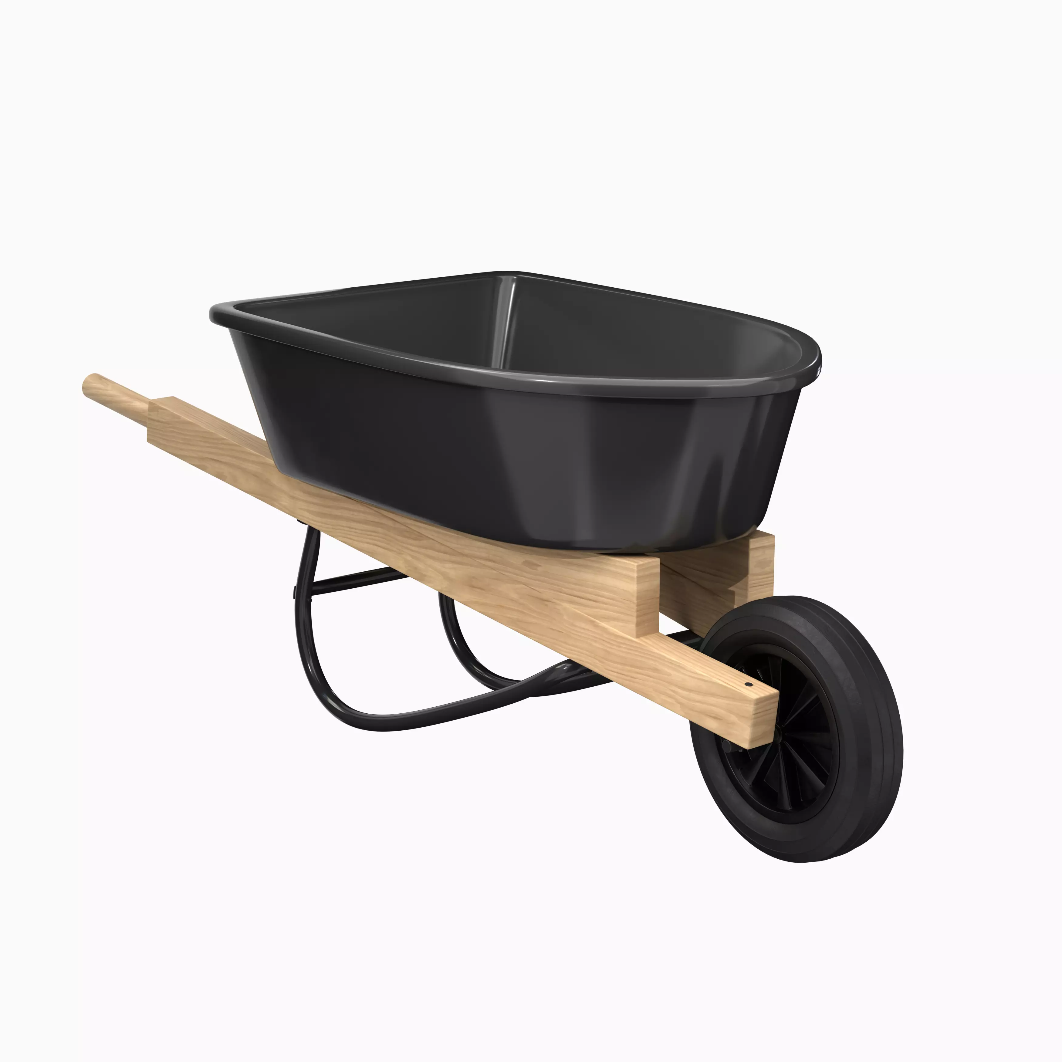 Wheel Barrow Black 3D model_0