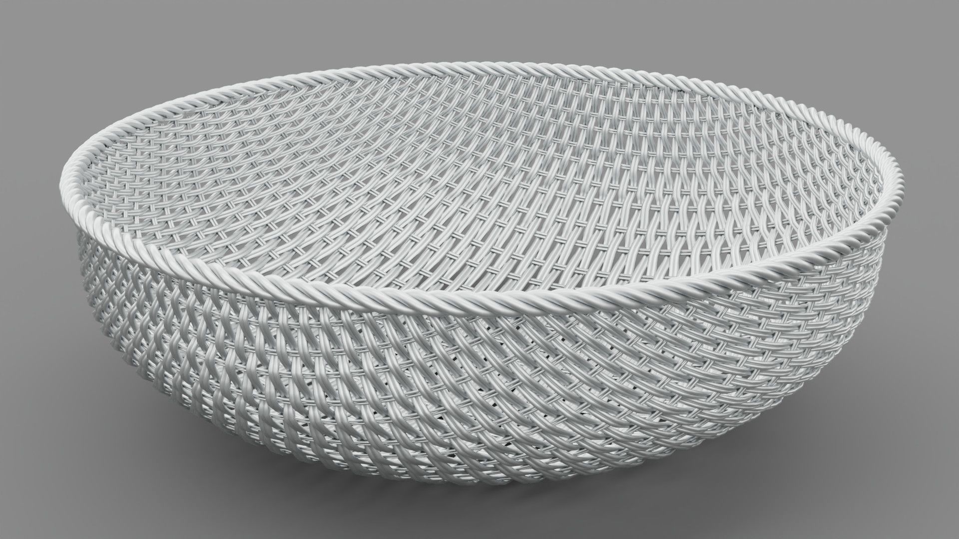 Woven metal basket 3D model_7