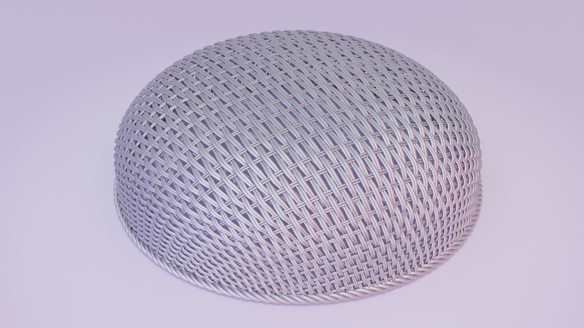 Woven metal basket 3D model_6