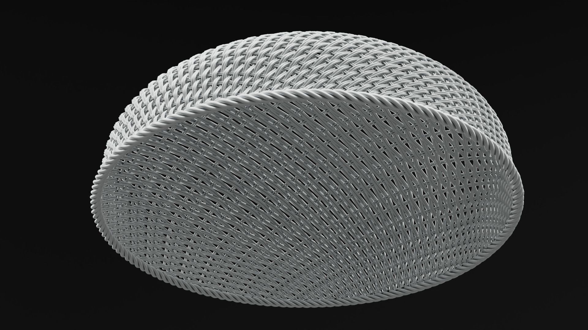 Woven metal basket 3D model_10