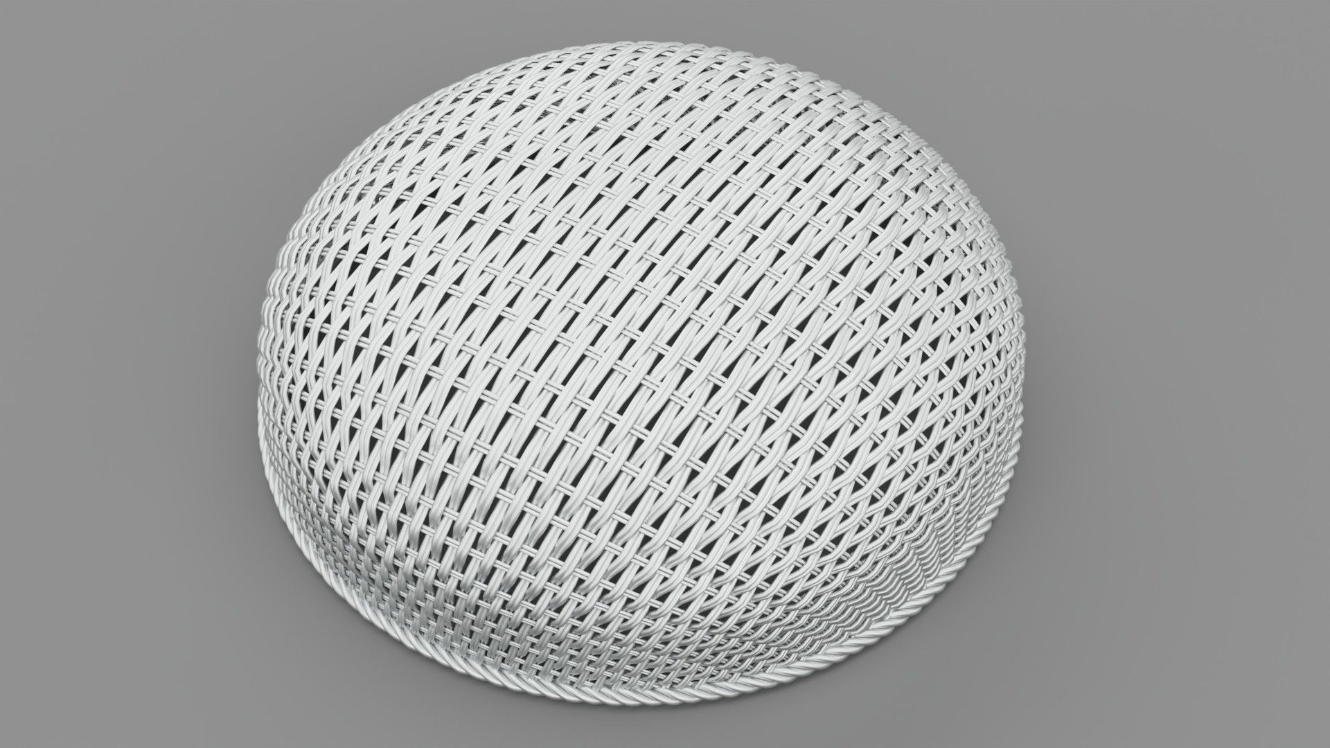 Woven metal basket 3D model_9