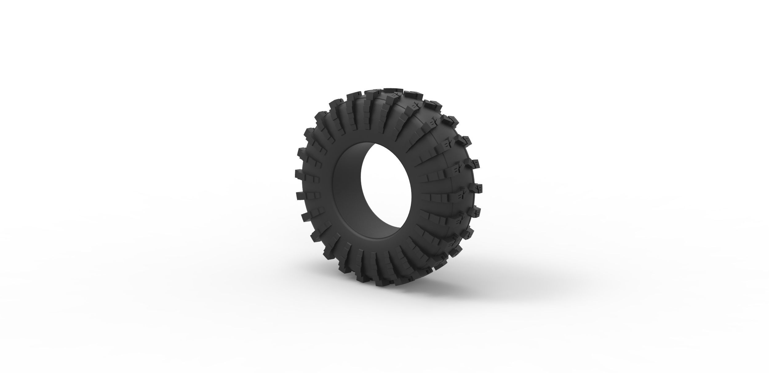 Offroad tire 57 Scale 1 to 25 3D print model_6