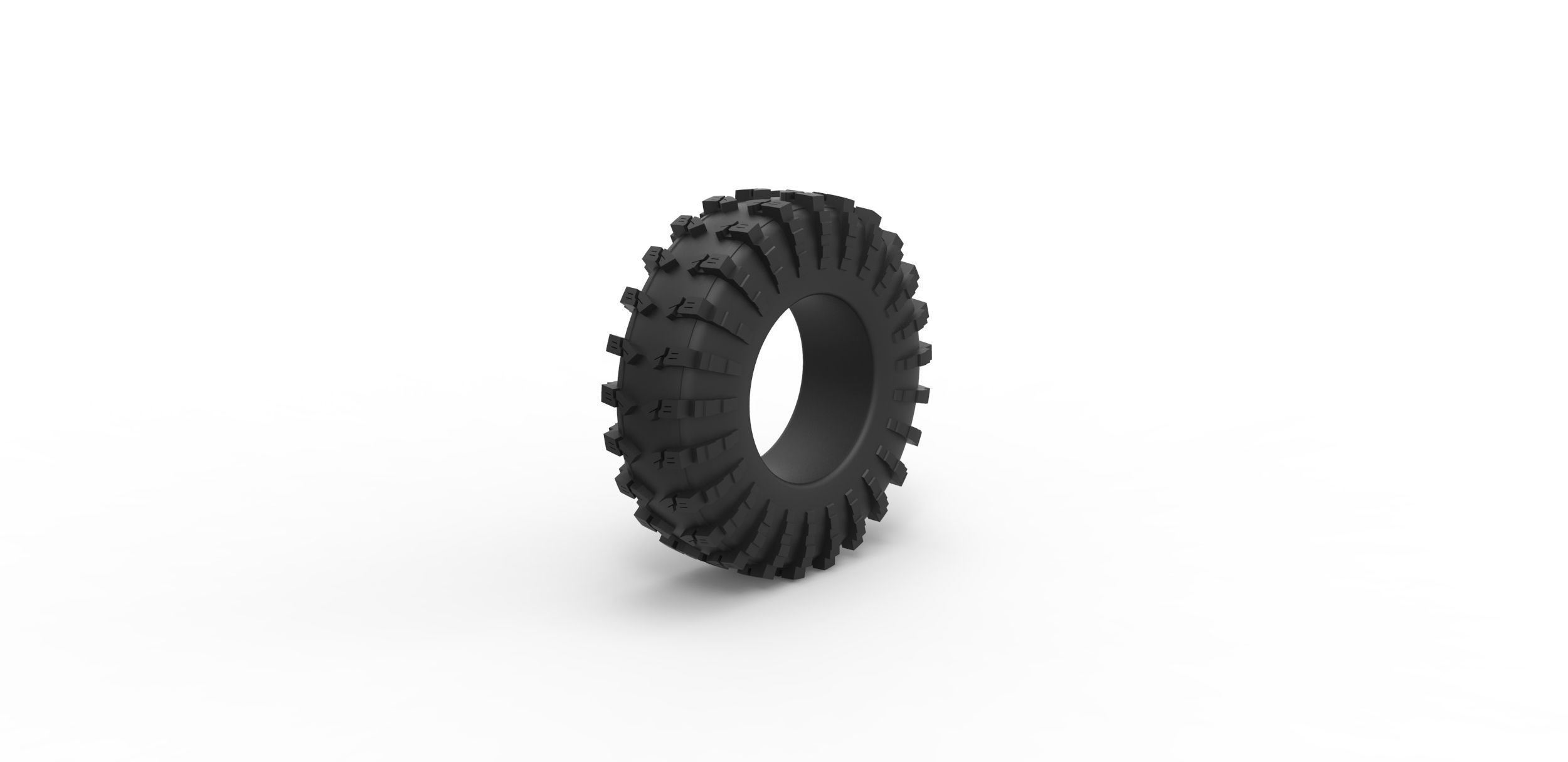 Offroad tire 57 Scale 1 to 25 3D print model_1