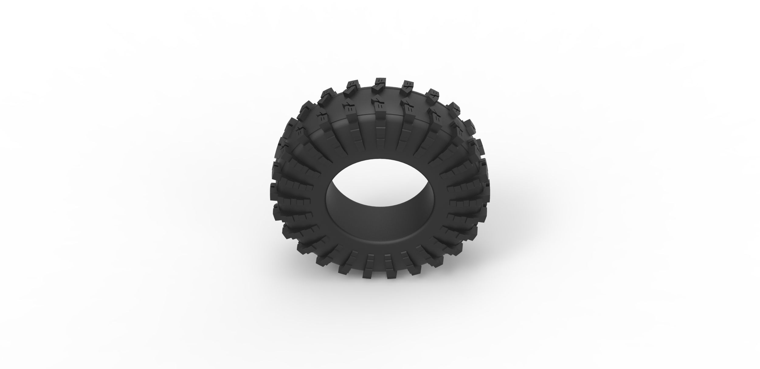 Offroad tire 57 Scale 1 to 25 3D print model_5
